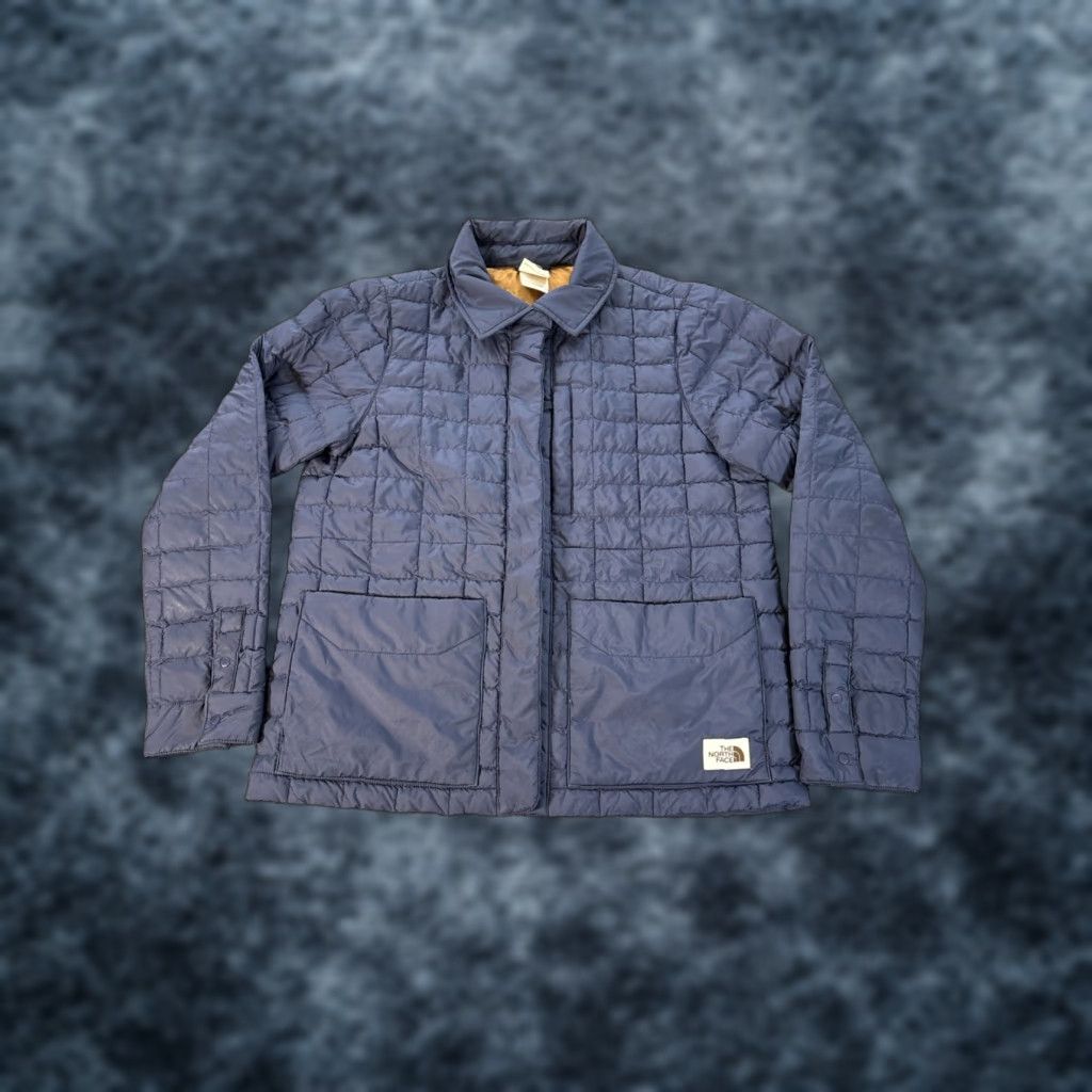 The North Face The North Face Thermoball Jacket Womens M Blue Puffer Button Snap Jacket Womens Medium Blue The North Face Thermoball Decade Puffer Size M / US 6-8 / IT 42-44 - 1 Thumbnail