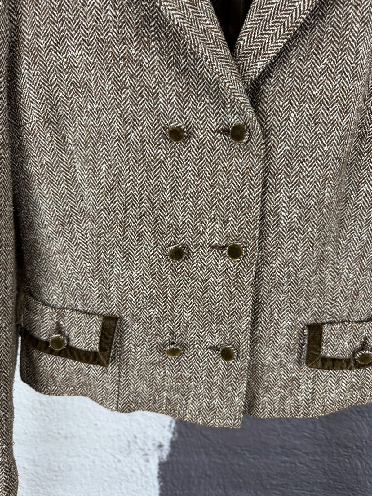 Blumarine Blugirl Blumarine herringbone tweed double-breasted blazer Size M / US 6-8 / IT 42-44 - 6 Thumbnail