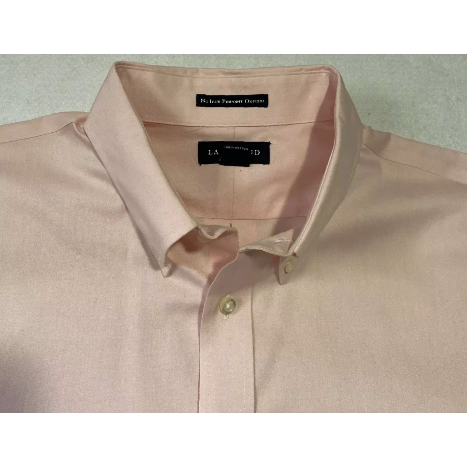 Lands' End Lands' End Button Shirt Men 16X36 Long Sleeve Pink Solid Dress Shirt Non-Iron Pockets Big & Tall Men’s Shirt Size US L / EU 52-54 / 3 - 3 Thumbnail