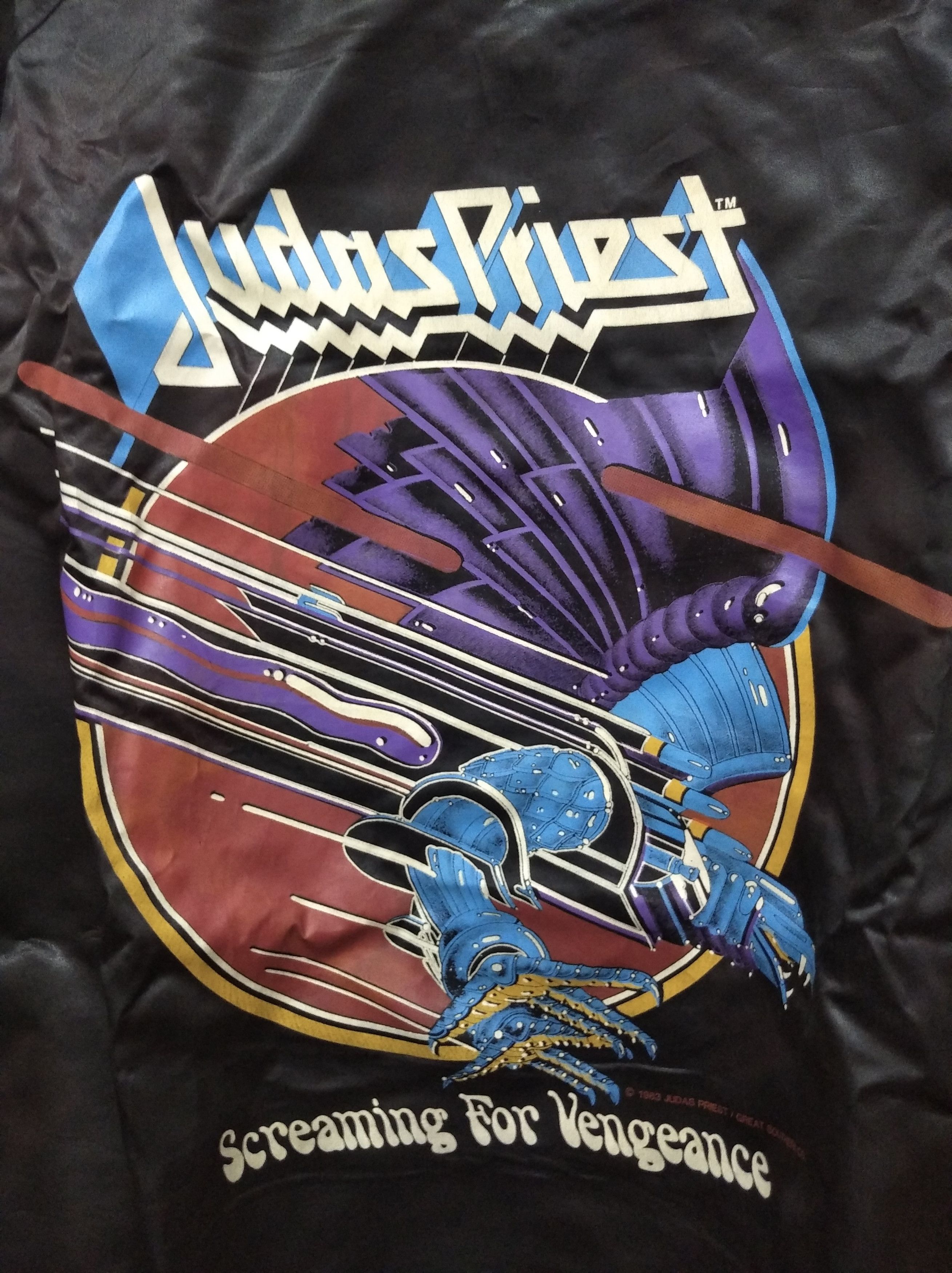 Judas Priest × Vintage Vintage Judas priest 1983 satin jacket band Size US L / EU 52-54 / 3 - 4 Thumbnail