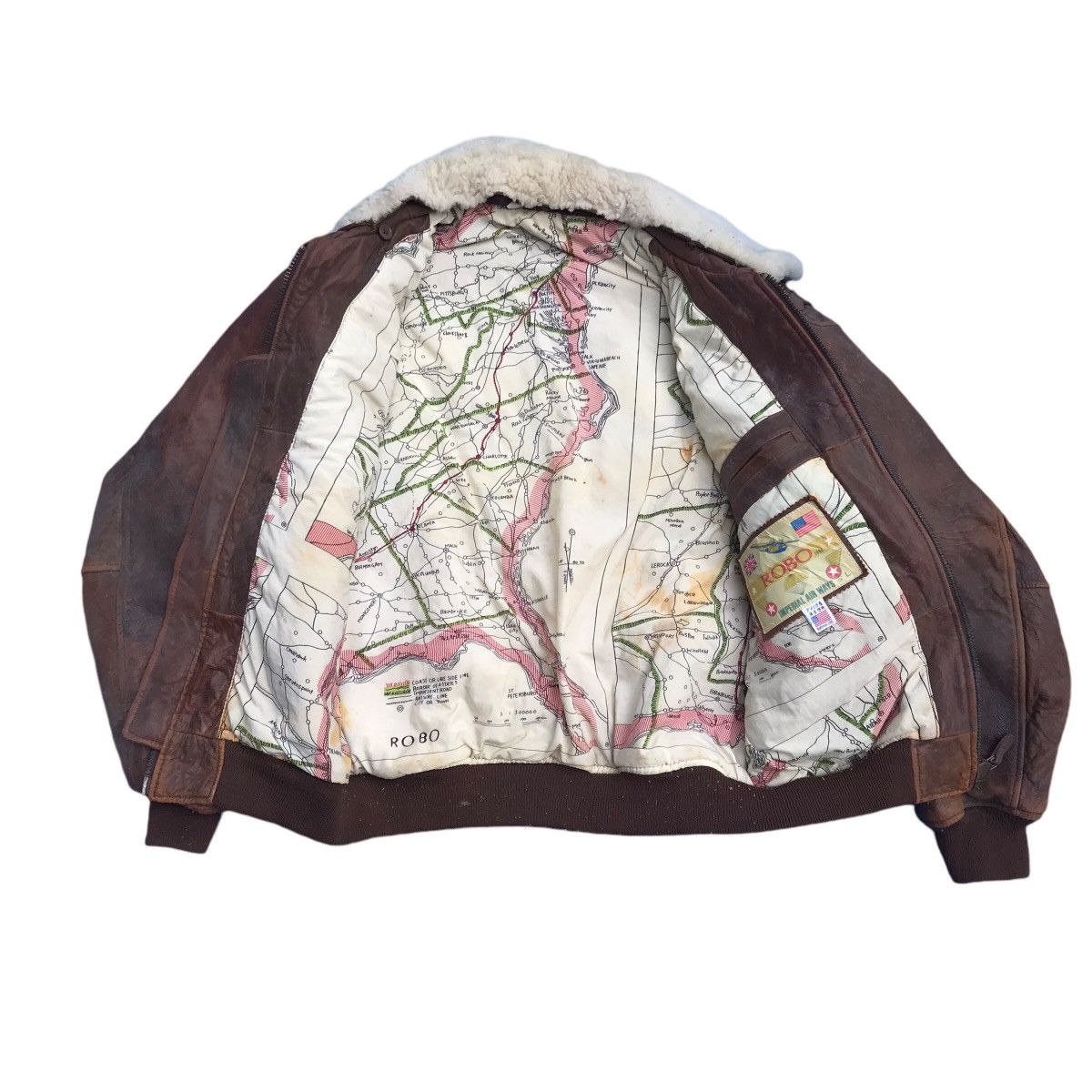 Avirex Robo Avirex Faux Fur Jacket Style WW II Leather Jacket Size US L / EU 52-54 / 3 - 6 Thumbnail
