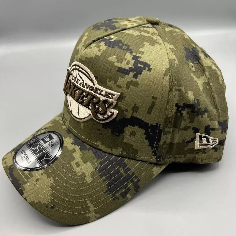 New Era Los Angeles LA Lakers Hat Men Camo 9Forty New Era Snap Back Size ONE SIZE - 2 Thumbnail