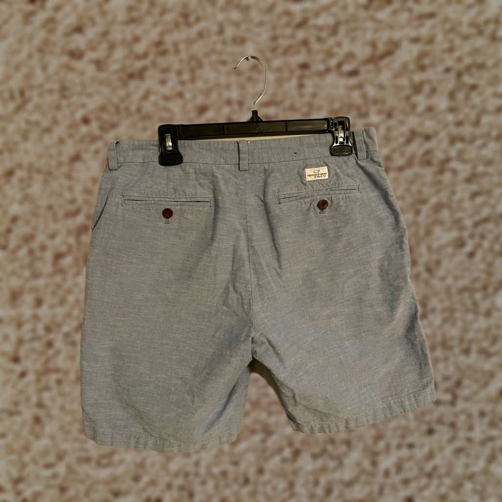 Vineyard Vines Vineyard Vines Breaker Short Chambray Light Blue Preppy Khaki Shorts - Men's 32 Size US 33 - 1 Thumbnail