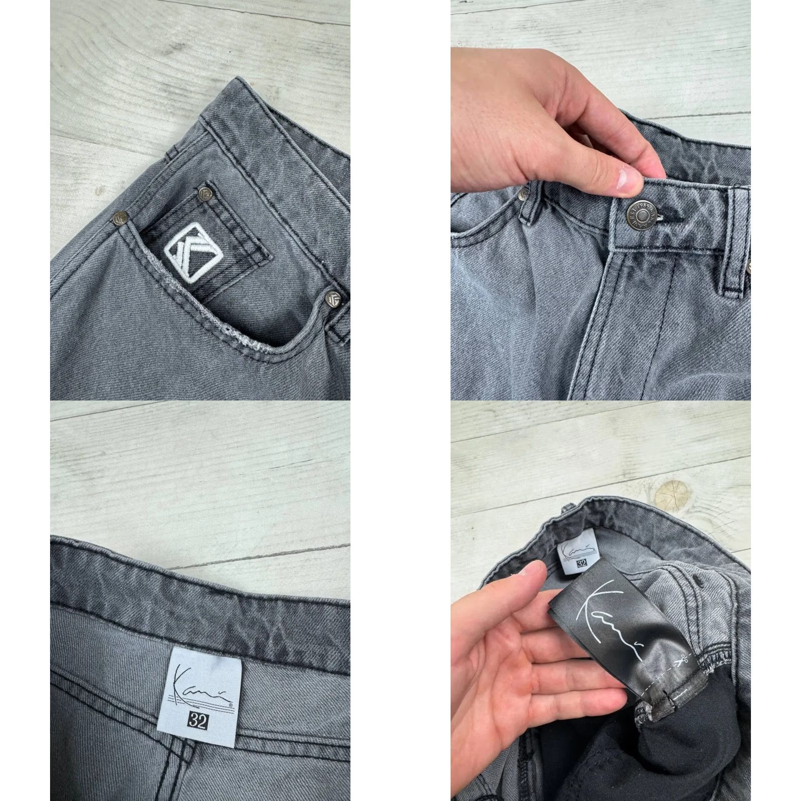 Karl Kani VINTAGE Karl Kani Jeans Baggy Logo 90s Men Size 32 Gray Size US 32 / EU 48 - 8 Thumbnail