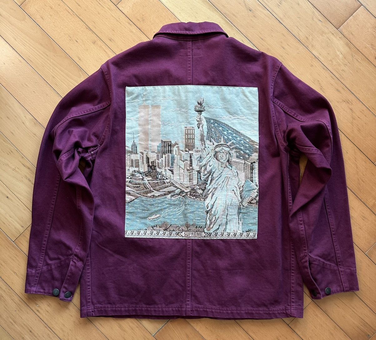 Supreme Supreme SS18 Tapestry Denim Chore Jacket Size US M / EU 48-50 / 2 - 5 Thumbnail