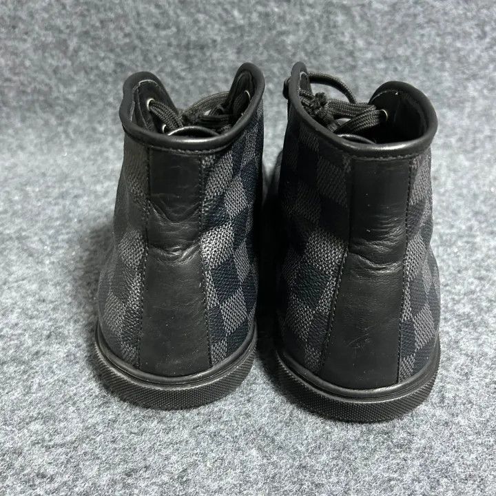 Louis Vuitton Louis Vuitton Classic Checkered High-Top Sneakers -2508 Size US 8.5 / EU 41-42 - 3 Thumbnail
