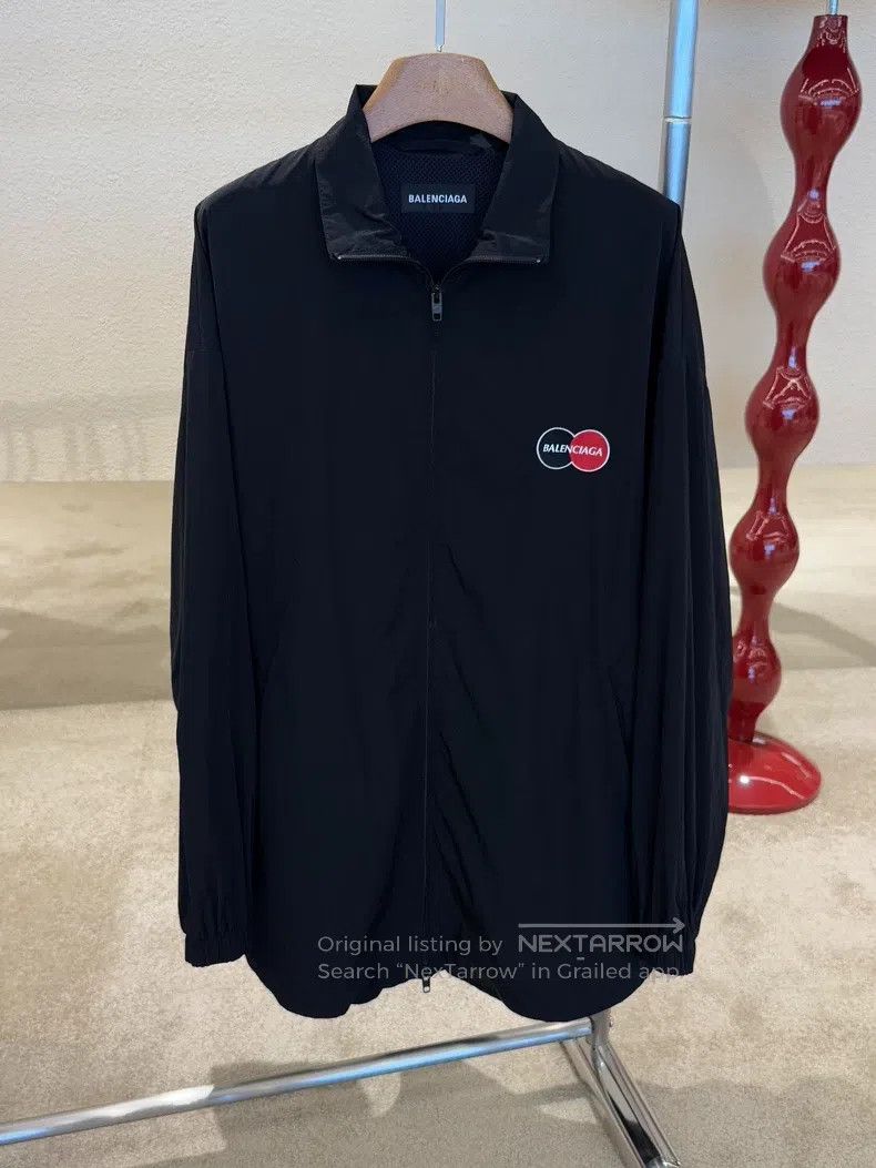 Balenciaga Balenciaga High Neck Nylon Jacket Coat Black Size US S / EU 44-46 / 1 - 1 Thumbnail