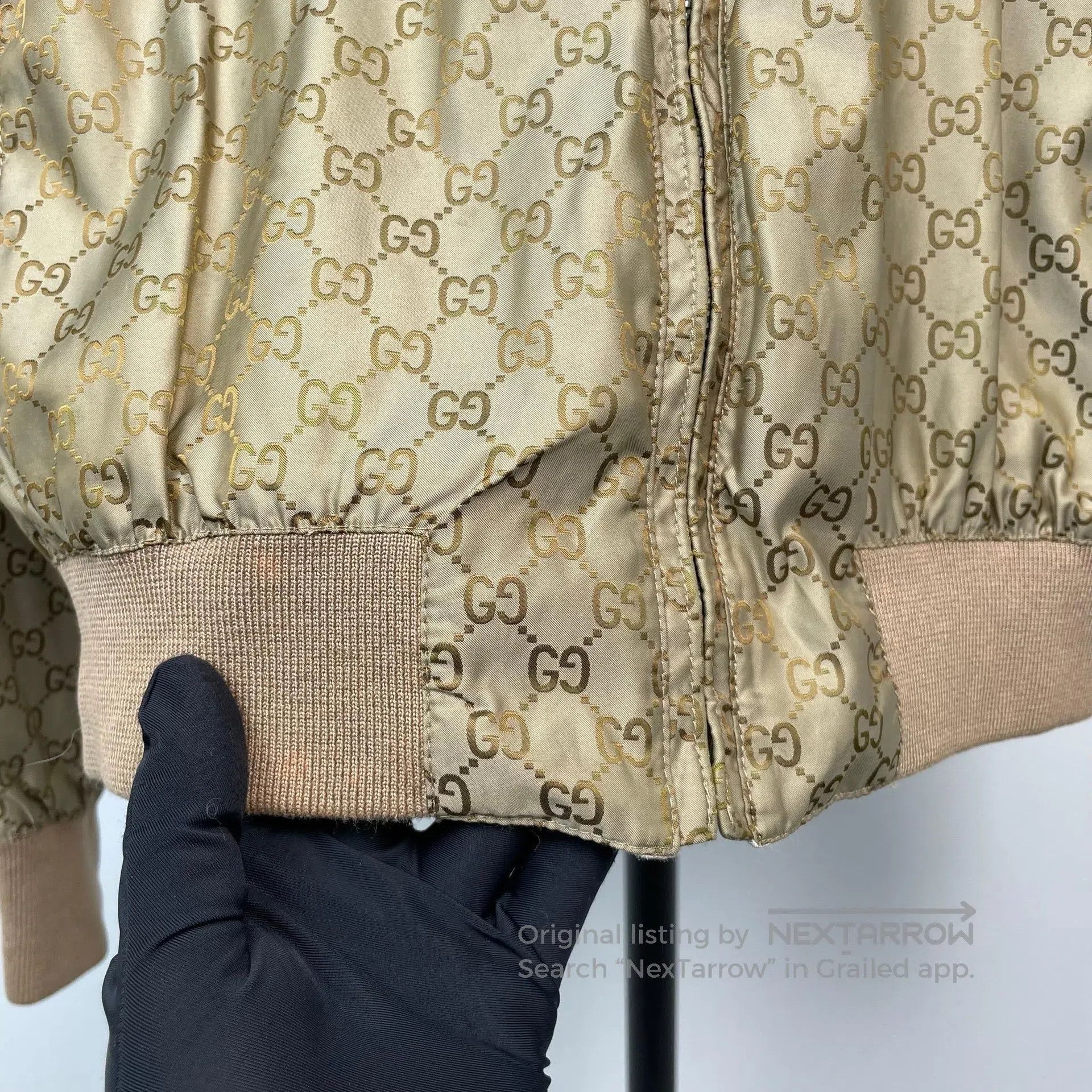 Gucci Guicci Gold brown double G full print logo jacket| Size US M / EU 48-50 / 2 - 3 Thumbnail