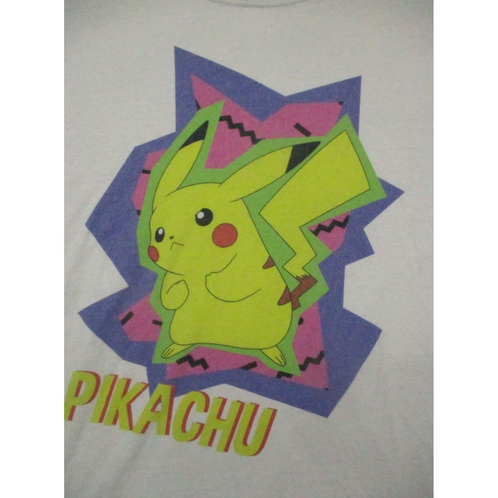 Nintendo Nintendo Pokemon T-Shirt Pikachu White Cotton Short Sleeve Large L Unisex Adults Mens Womens Size US L / EU 52-54 / 3 - 2 Thumbnail