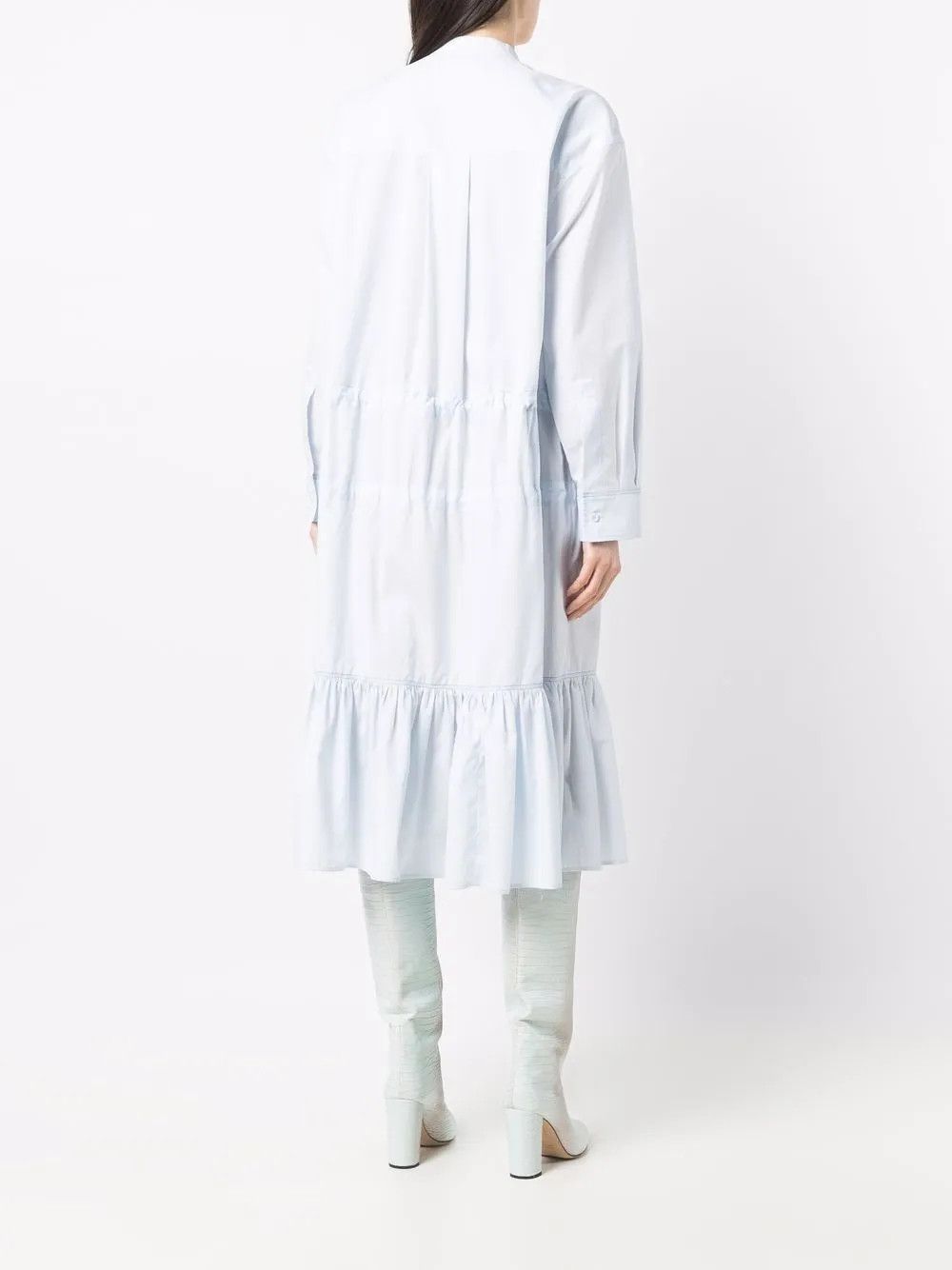 Marni o1y1025 Midi Dress in Sky Blue Size S / US 4 / IT 40 - 3 Thumbnail