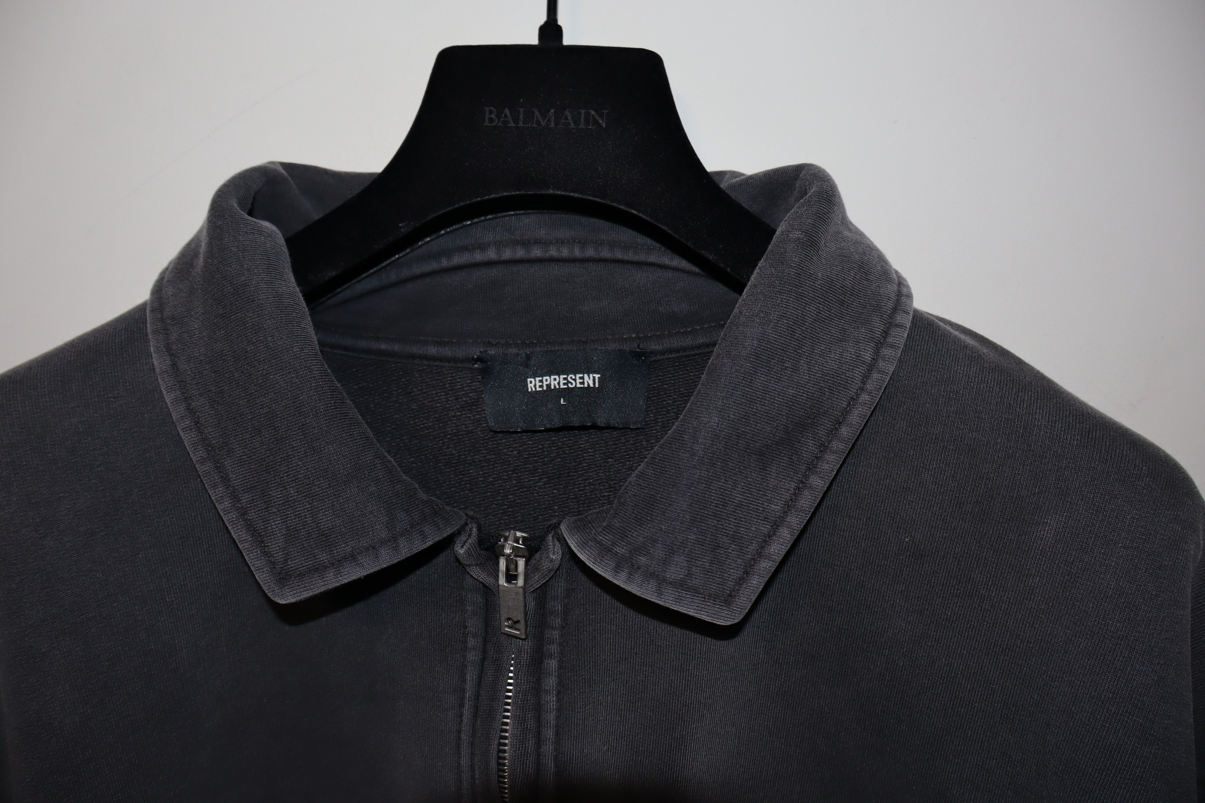 Represent Clo. Blank distressed zip sweatshirt Size US L / EU 52-54 / 3 - 7 Thumbnail