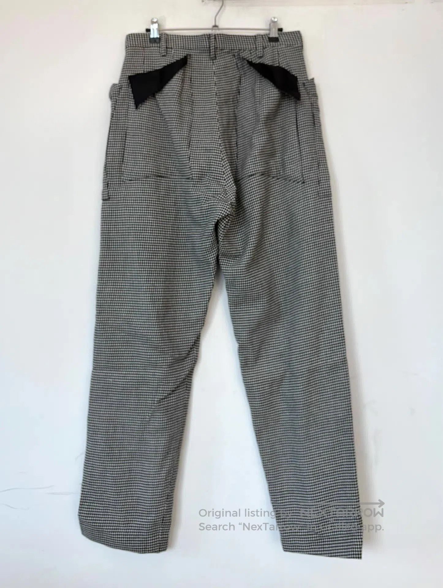 Sulvam Houndstooth Pattern Casual Pants with Patch Pockets. Size US 34 / EU 50 - 6 Thumbnail