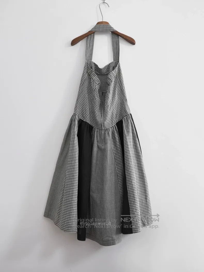 Comme des Garcons Comme des Garcons Black and White Plaid Bareback Dress Size M / US 6-8 / IT 42-44 - 3 Thumbnail