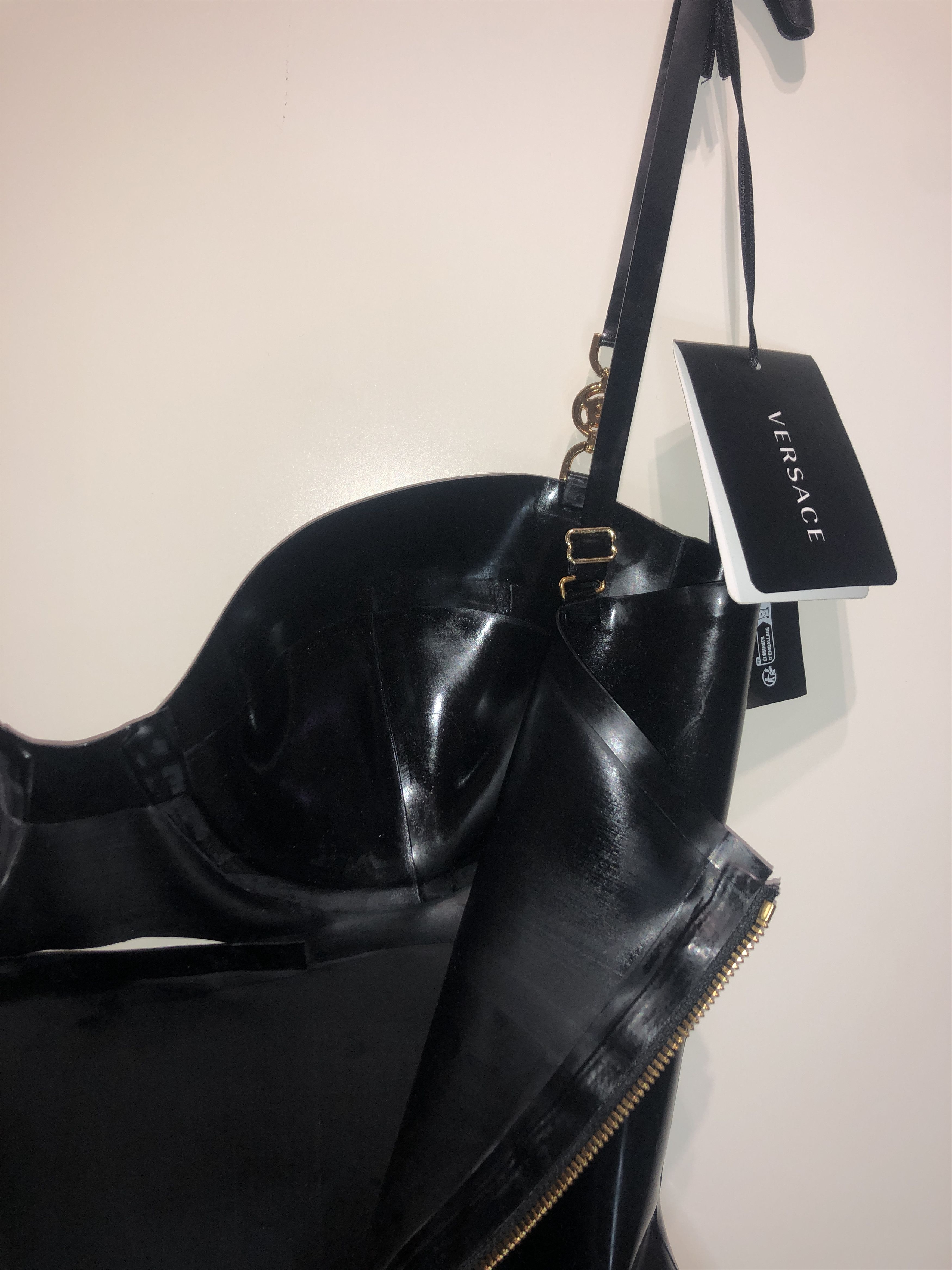 Versace VERSACE Black Latex Dress Size 40 ita Size S / US 4 / IT 40 - 10 Thumbnail