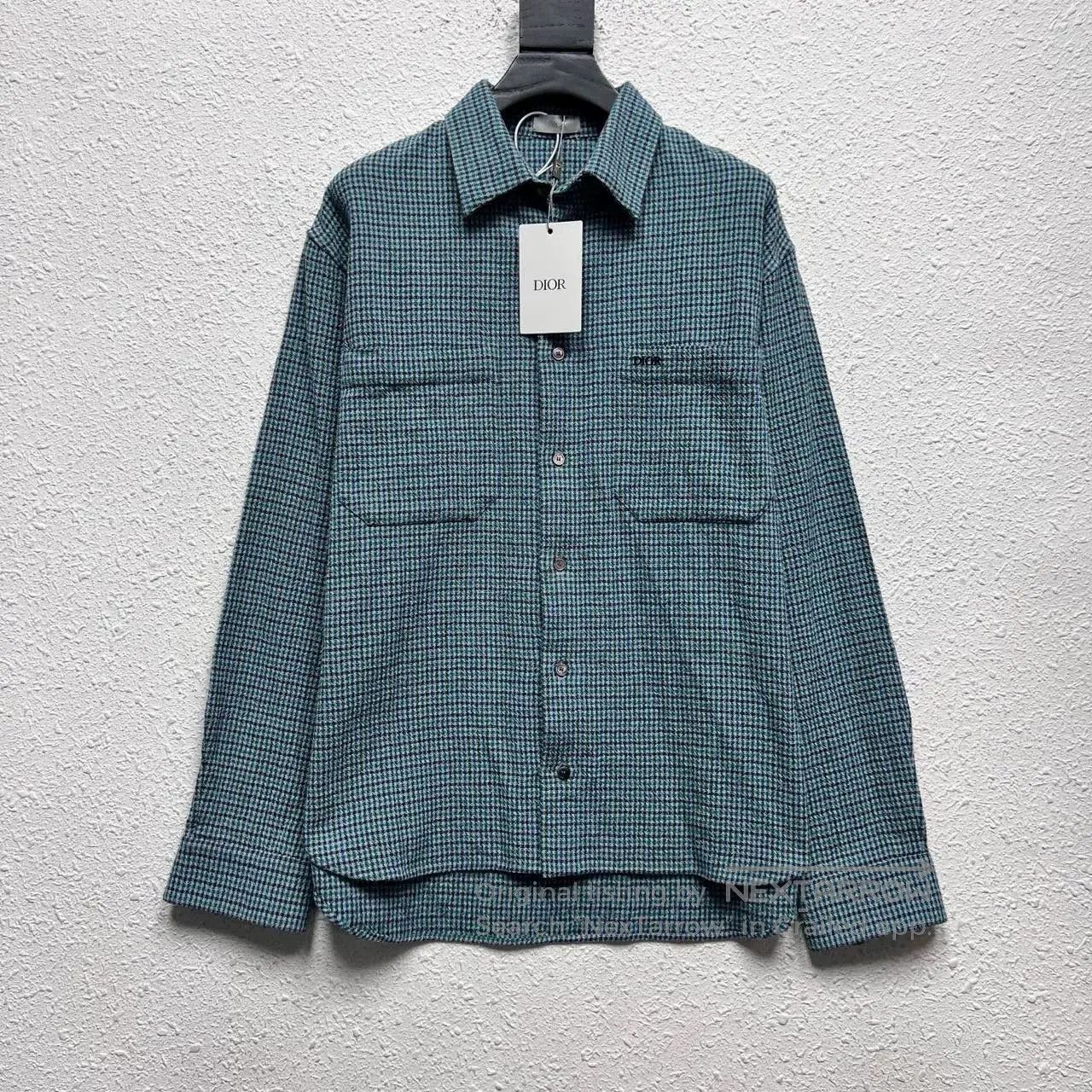 Dior dior ss23 embroidered logo plaid long sleeve shirt. Size US M / EU 48-50 / 2 - 1 Thumbnail