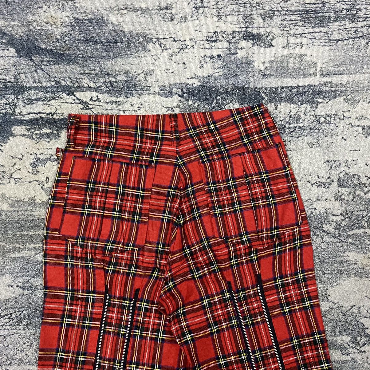 14th Addiction × If Six Was Nine × Japanese Brand Vintage Japan Red Chekered Punk Bondage Pants Size US 29 - 8 Thumbnail