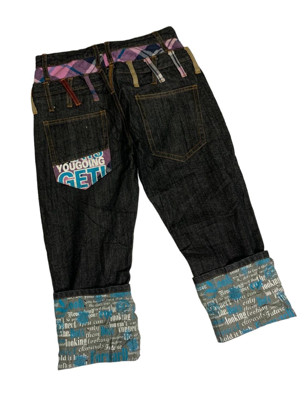 If Six Was Nine × Japanese Brand × Le Grande Bleu (L.G.B.) Nylaus Japanese brand Double Waist Denim Jeans Size US 28 / EU 44 - 11 Thumbnail
