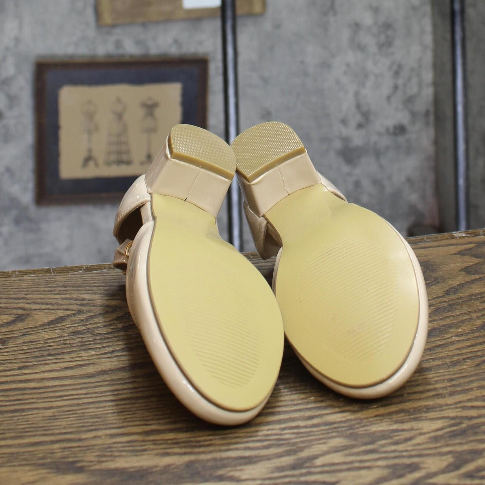 Other Laura Ashley Block Heels Patent Dress Shoes Beige Brown 4 Size US 5 / EU 37 - 5 Thumbnail
