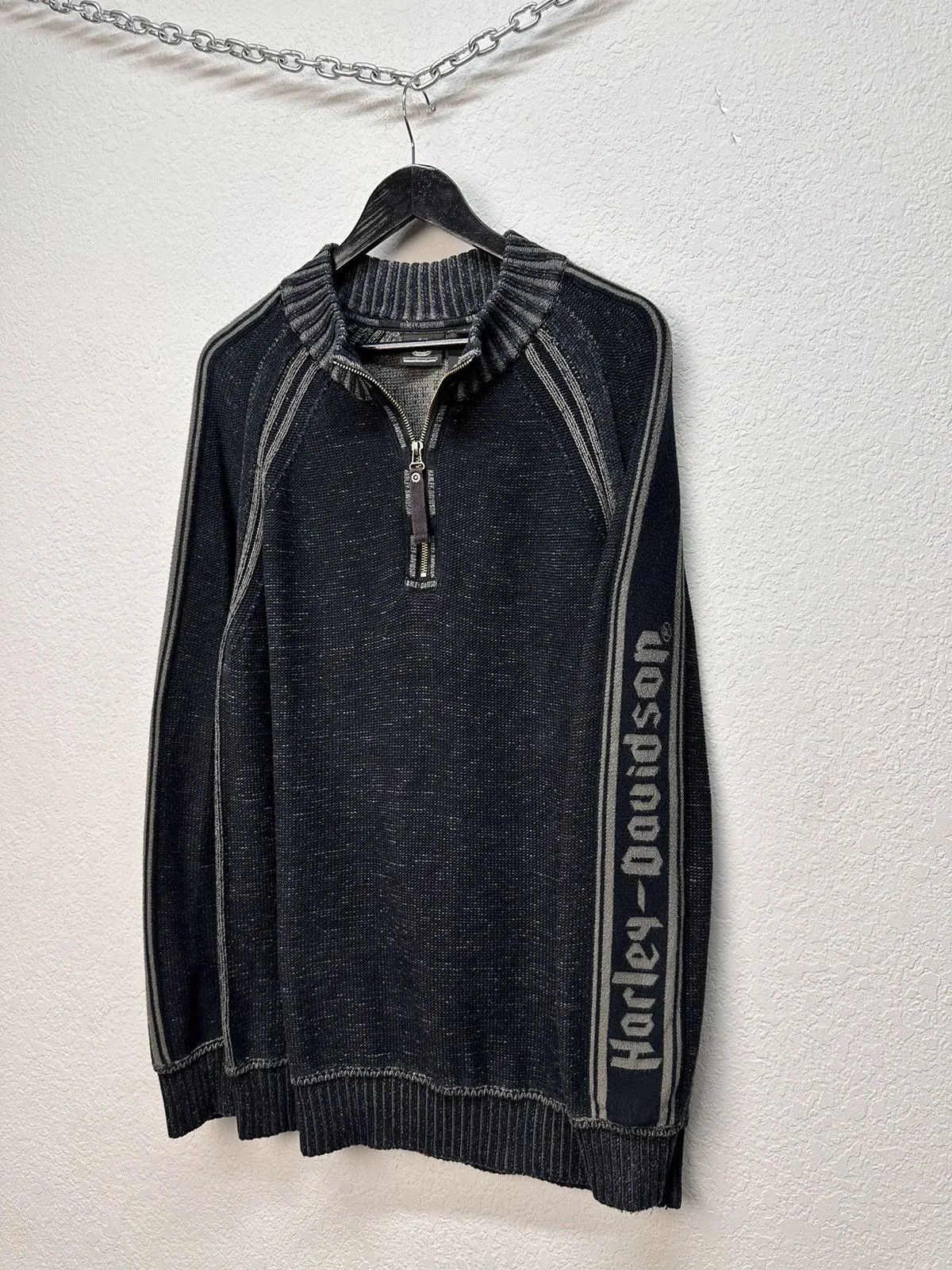 Harley Davidson 👉 Y2K Avantgarde Distressed Sweater Harley Davidson Japan Size US L / EU 52-54 / 3 - 11 Thumbnail