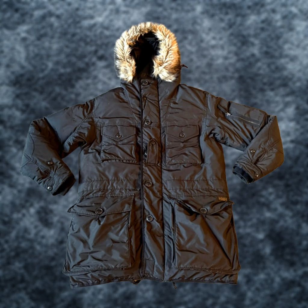 Polo Ralph Lauren VINTAGE Polo Ralph Lauren Coat Parka Mens Black Down Hooded Long XL?? Size US L / EU 52-54 / 3 - 1 Thumbnail