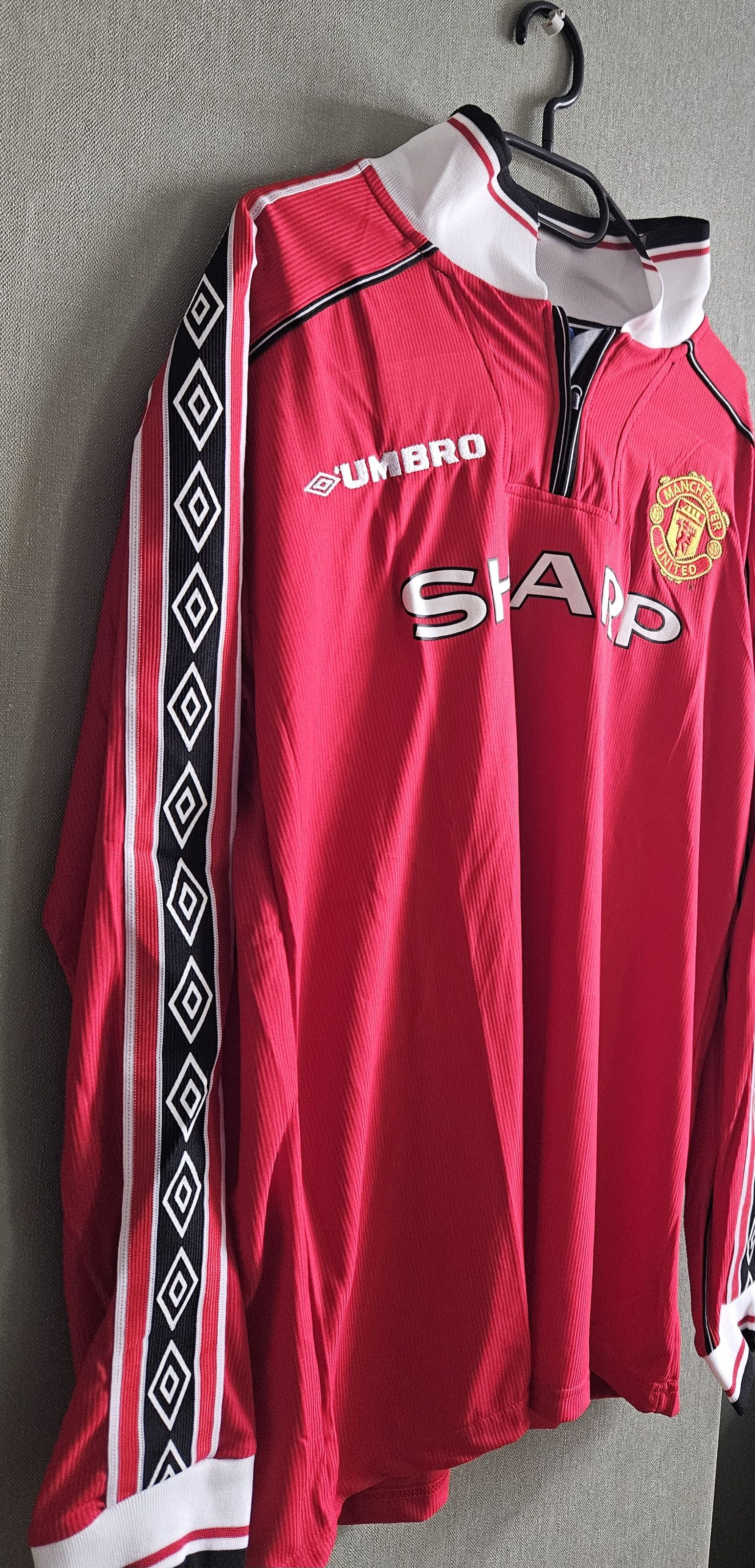 Other Beckham 7 Manchester 1998/1999 Vintage Soccer Jersey trikot Size US L / EU 52-54 / 3 - 5 Thumbnail