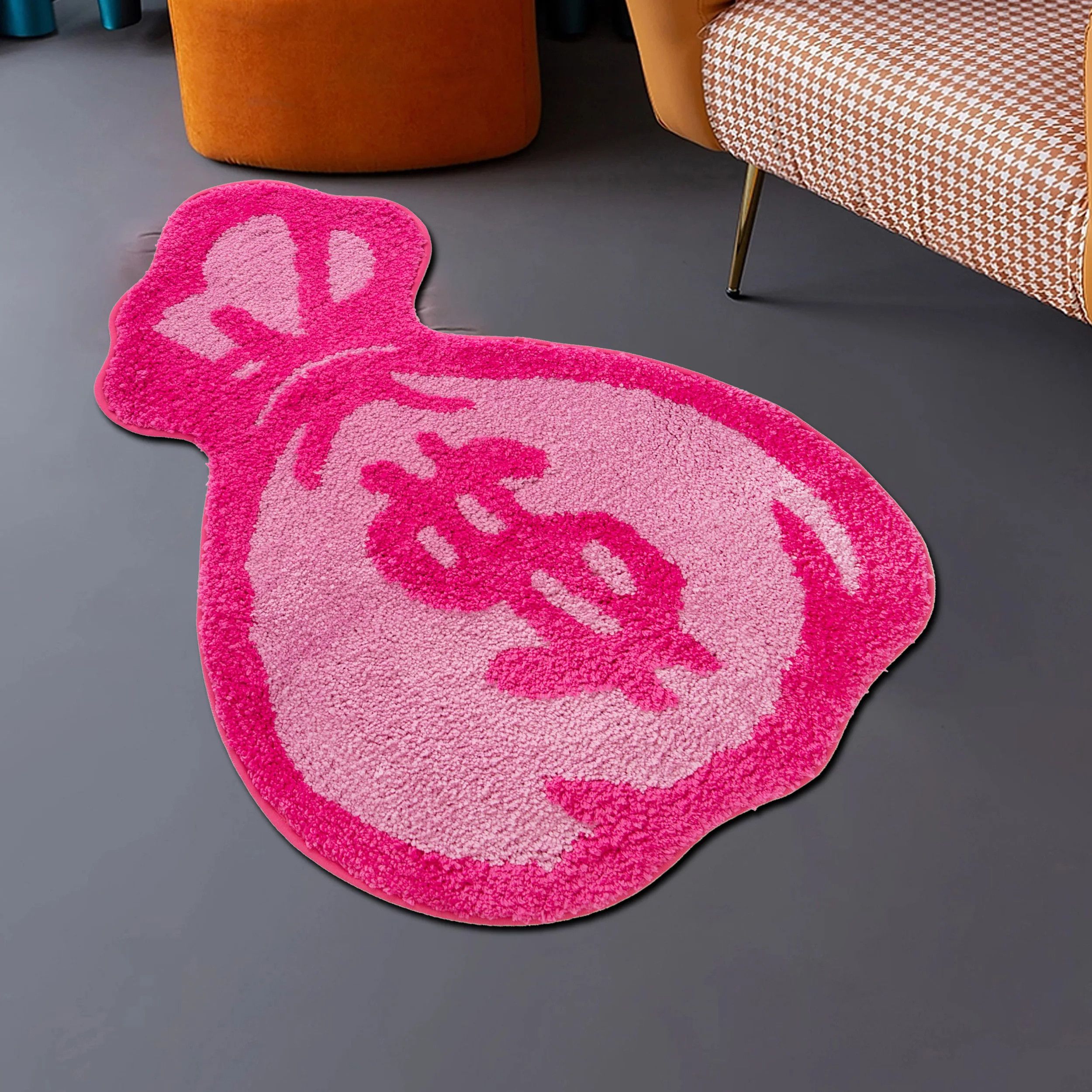 Other Pink Purse Tufted Rug Cartoon Flocking Carpet Size ONE SIZE - 3 Thumbnail
