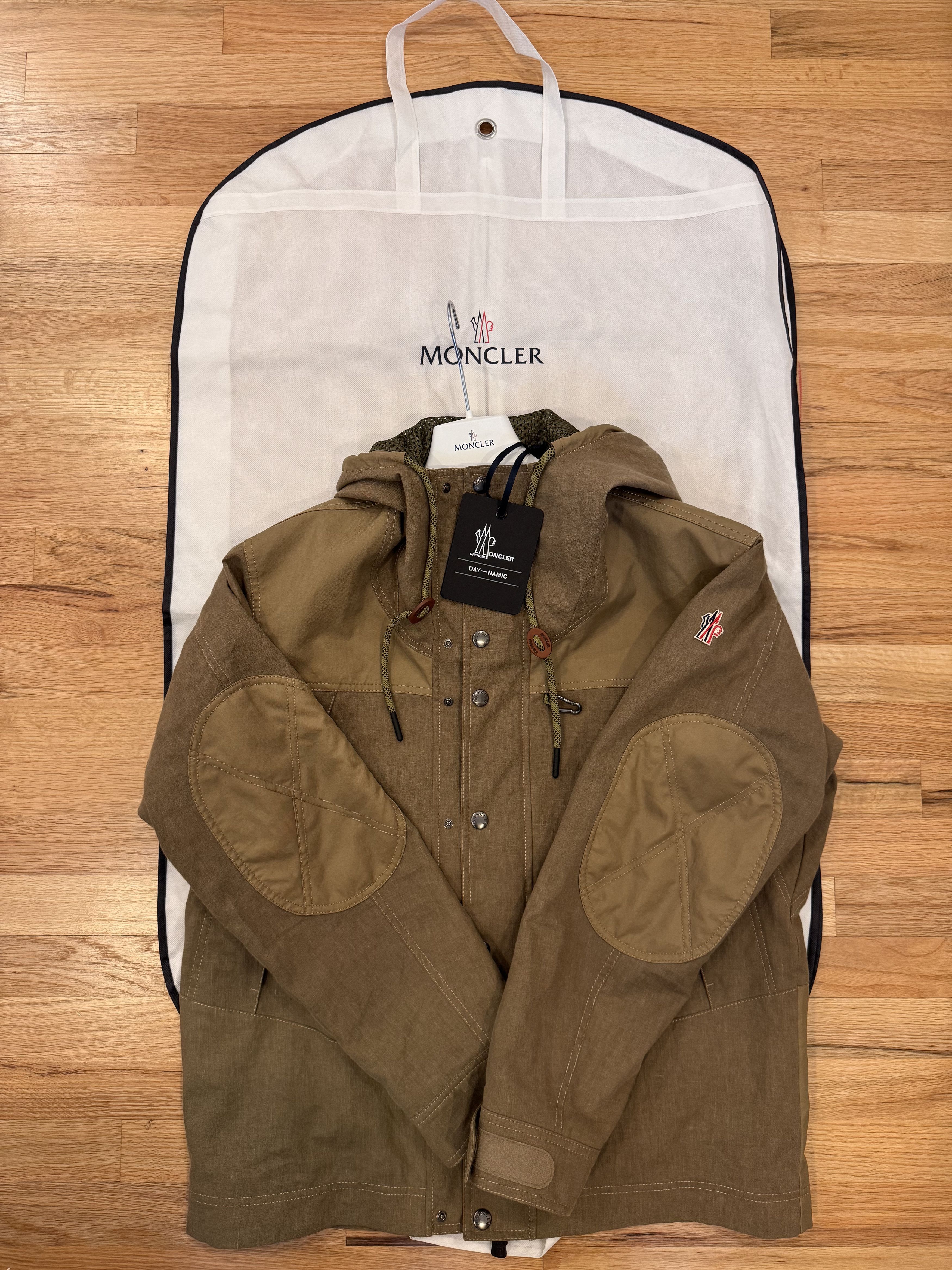 Moncler Givors Linen Hooded Jacket Size US L / EU 52-54 / 3 - 1 Thumbnail