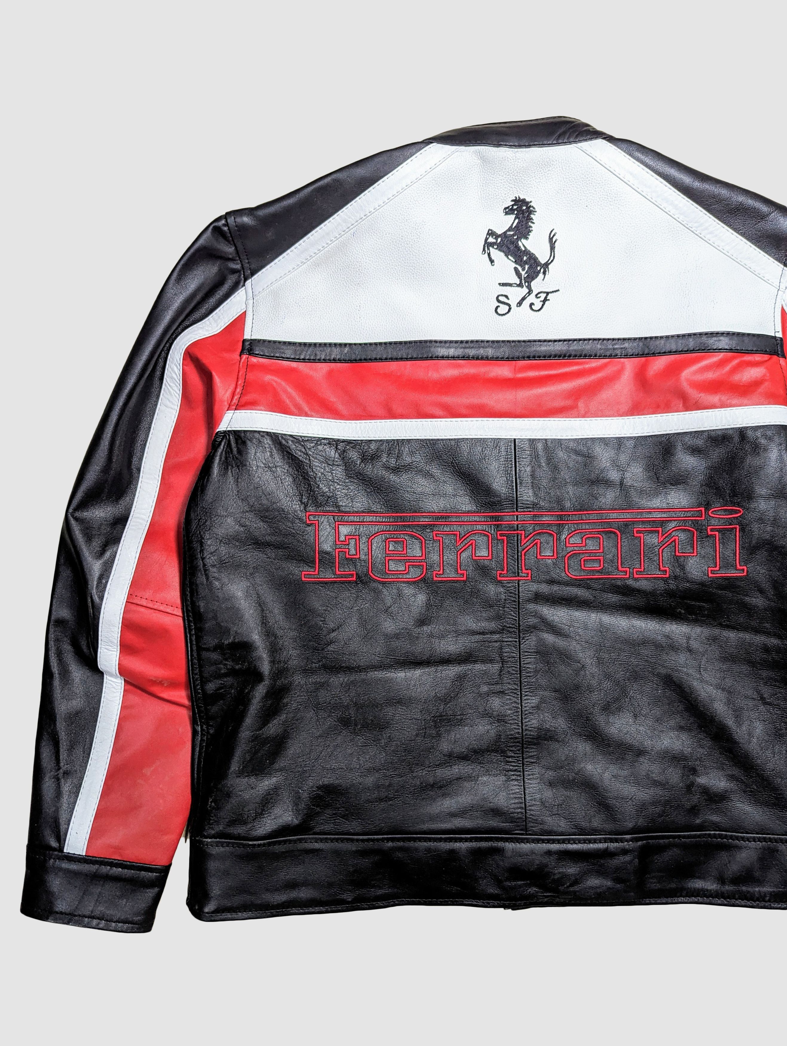 Formula 1 🔥 FERRARI 🔥 Leather Jacket Rare F1 Streetwear Racing Size US L / EU 52-54 / 3 - 9 Thumbnail