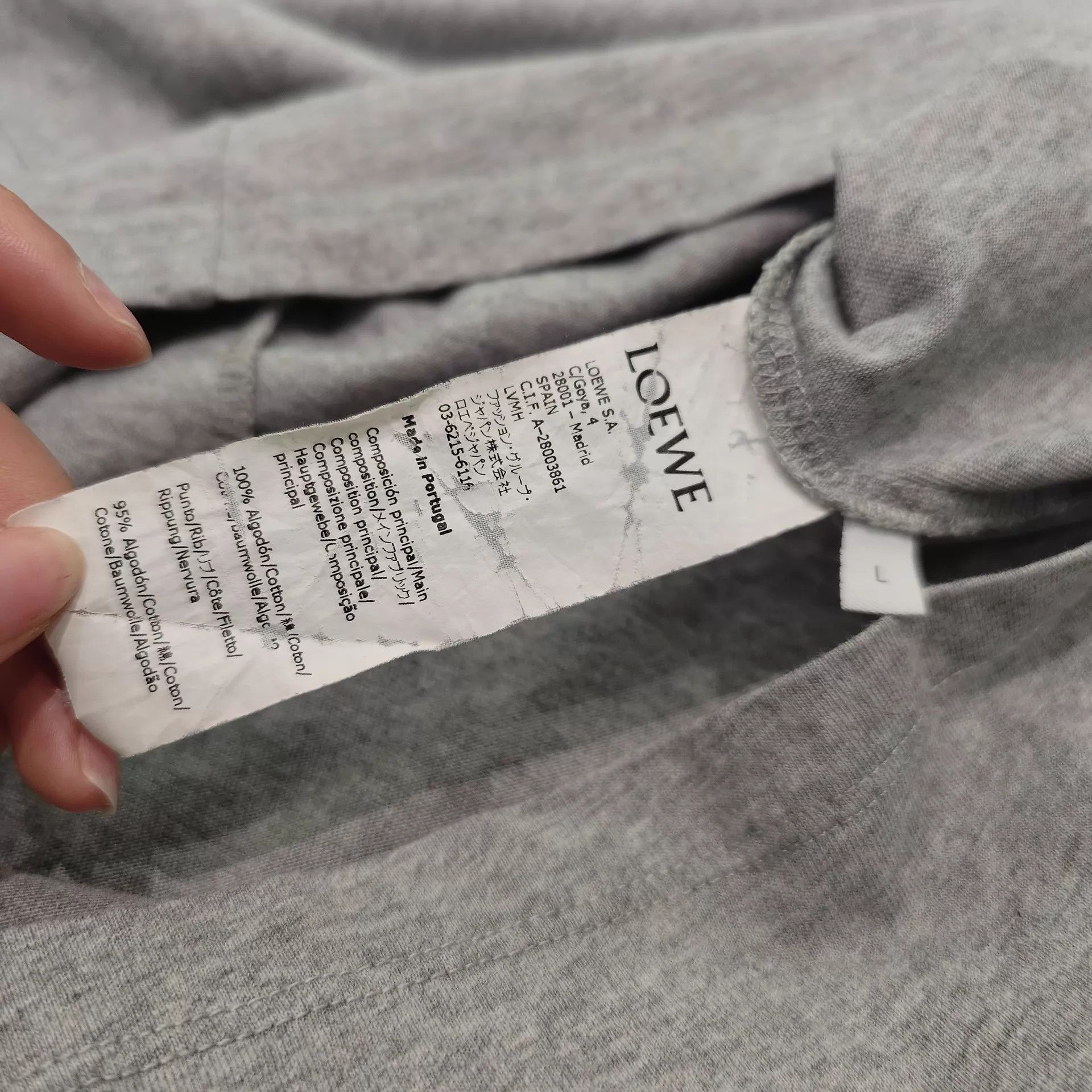 Loewe LOEWE 99 New Classic Embroidered Short Sleeve Tee L Size L / US 10 / IT 46 - 4 Thumbnail