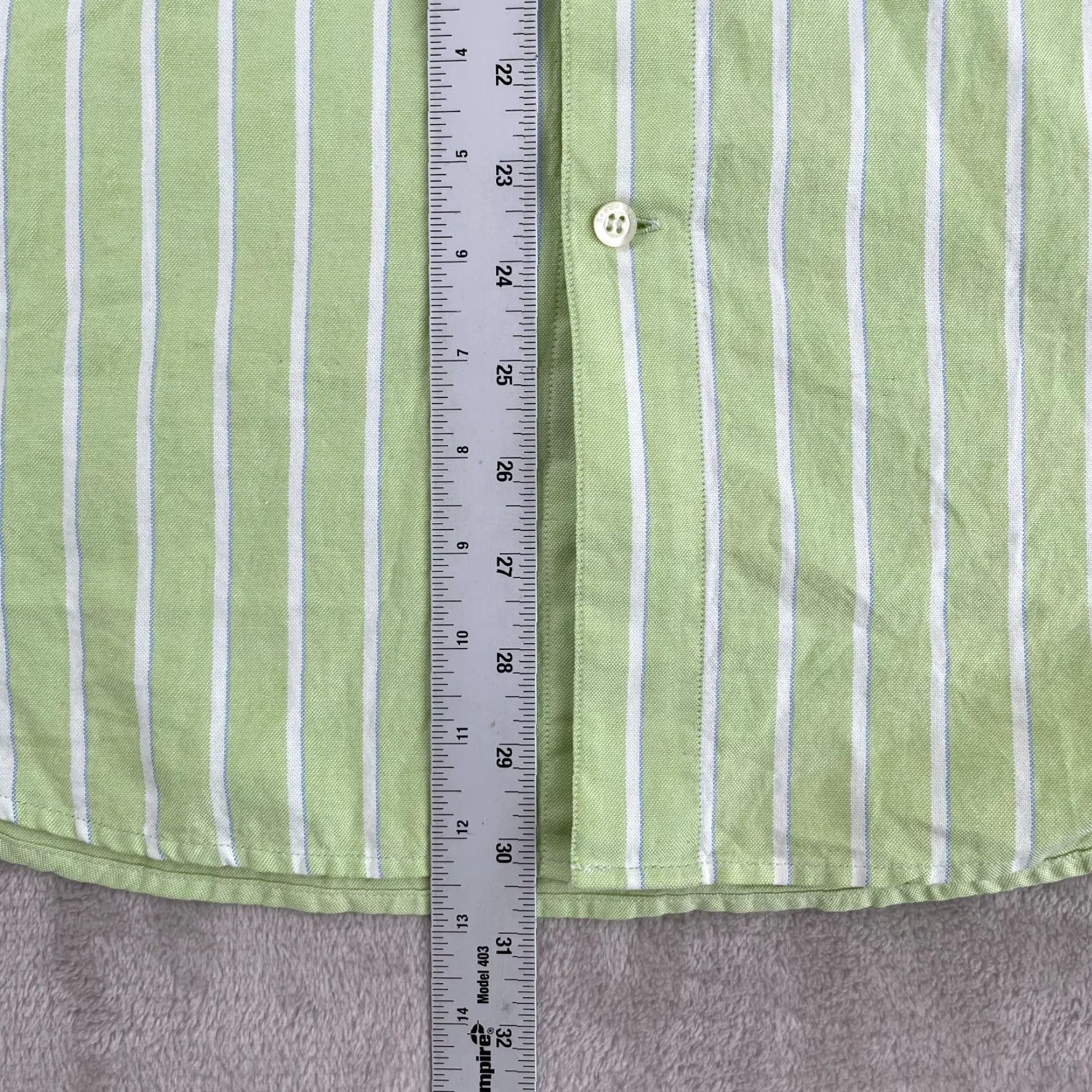 Ermenegildo Zegna Ermenegildo Zegna Sport Shirt Men Medium Green Striped Long Sleeve NWOT 75 Size US M / EU 48-50 / 2 - 6 Thumbnail