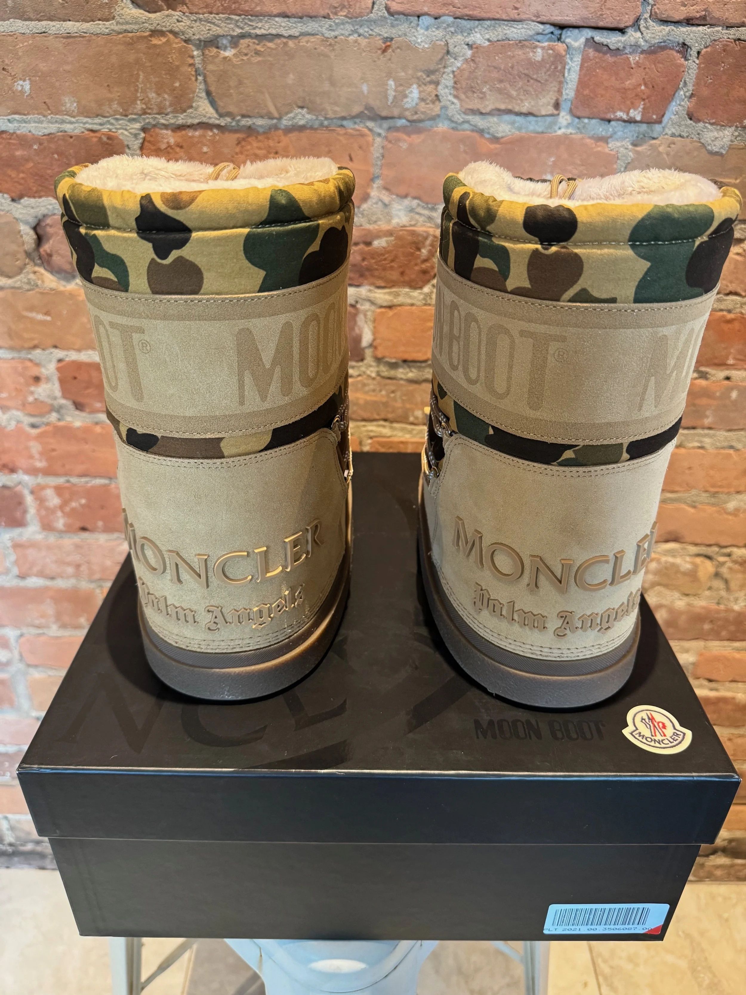 Moncler × Palm Angels Moncler x Palm Angels x Moon Boot Camo Suede Winter Boots Size US 8 / EU 41 - 4 Thumbnail
