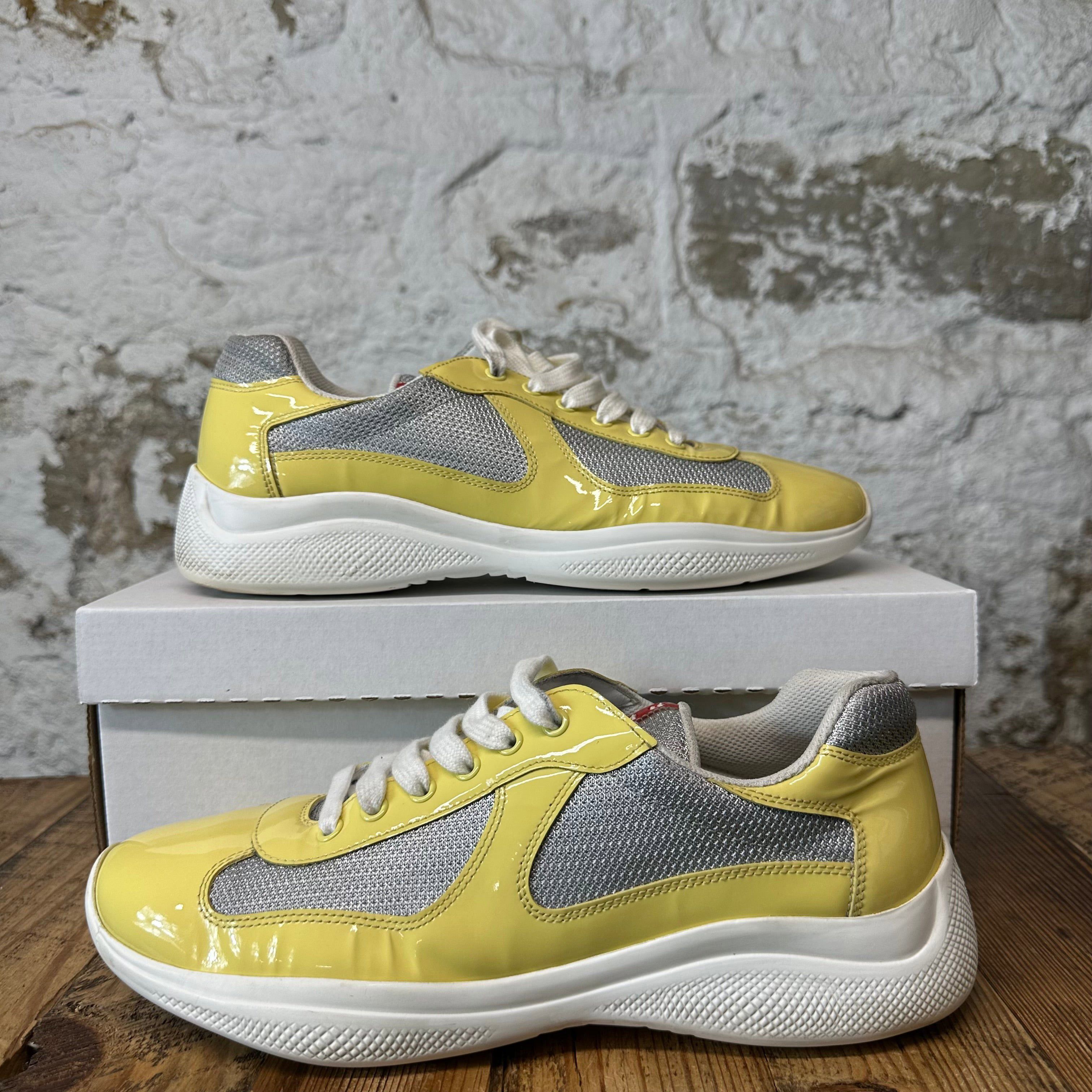 PRADA 2EG272 YELLOW BLACK FABRIC TRAINERS KNIT LOGO LACE UP SNEAKERS 9 US 10 Prada 2EG272 YELLOW BLACK FABRIC TRAINERS KNIT LOGO SNEAKERS  main image 4