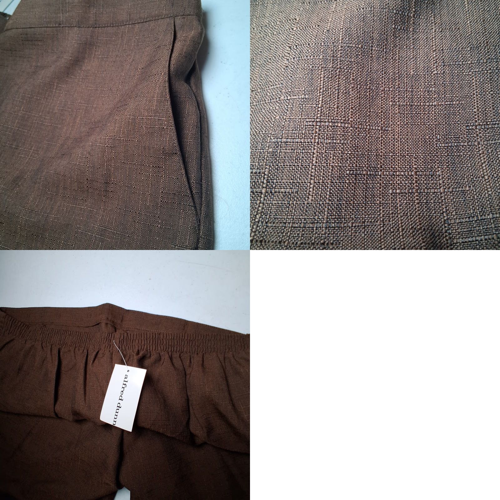 Vintage VINTAGE Alfred Dunner Pants Plus Size 20 Brown Woven Slacks Elastic Waist Pull On Dress Pants Womens Wide Slim Regular 29" Inseam Size 42" / US 20 - 9 Thumbnail