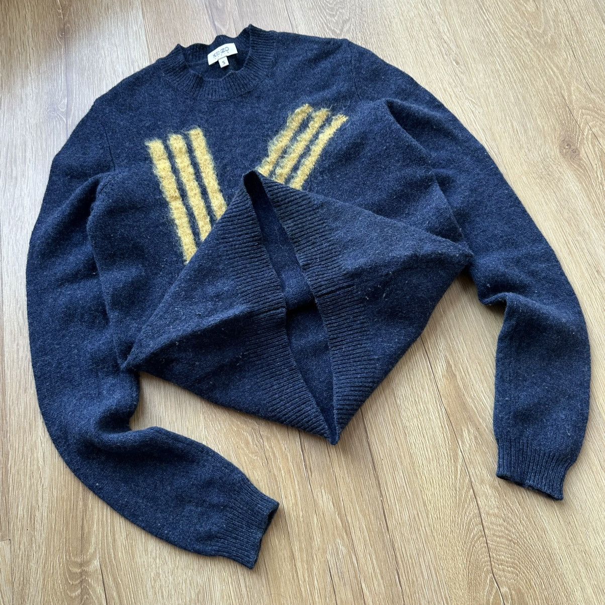Kenzo Luxury Kenzo Paris Wool Mohair Knit Big K Logo Sweater Size S / US 4 / IT 40 - 6 Thumbnail