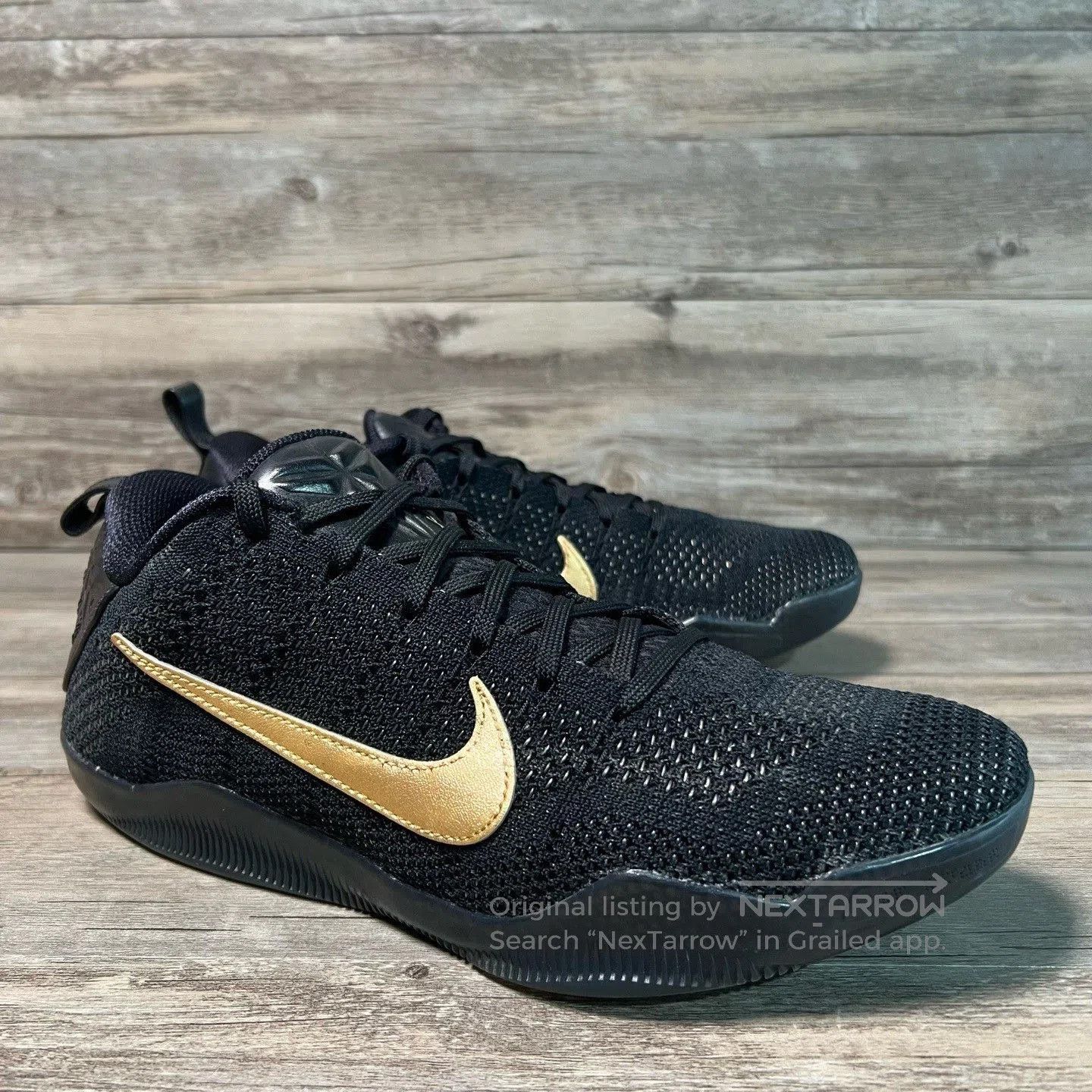 Nike Nike Kobe 11 Black Gold Basketball Shoes. Size US 10 / EU 43 - 2 Thumbnail