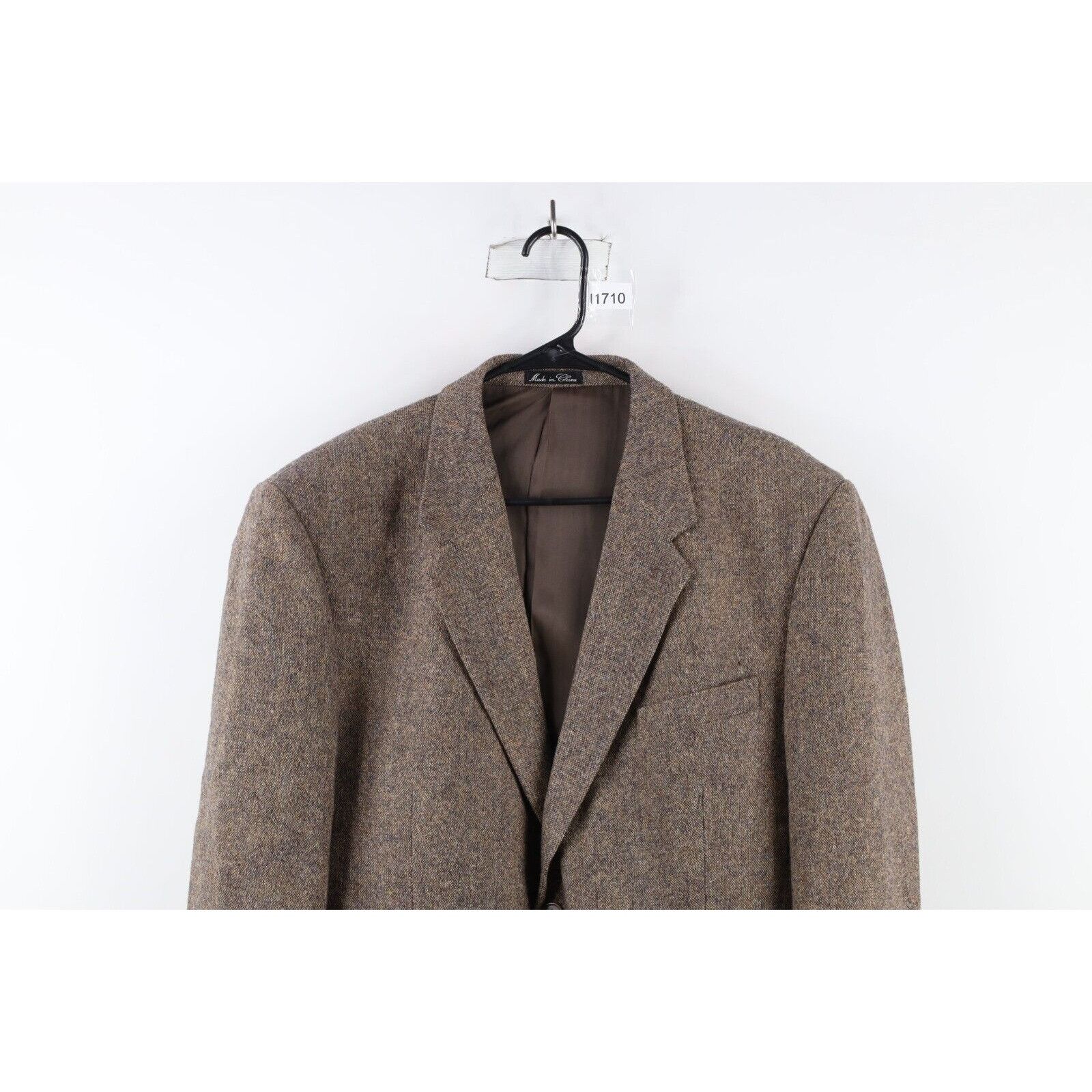 Vintage Vintage 90s Streetwear Wool Tweed 2 Button Suit Coat Jacket Size US L / EU 52-54 / 3 - 2 Thumbnail