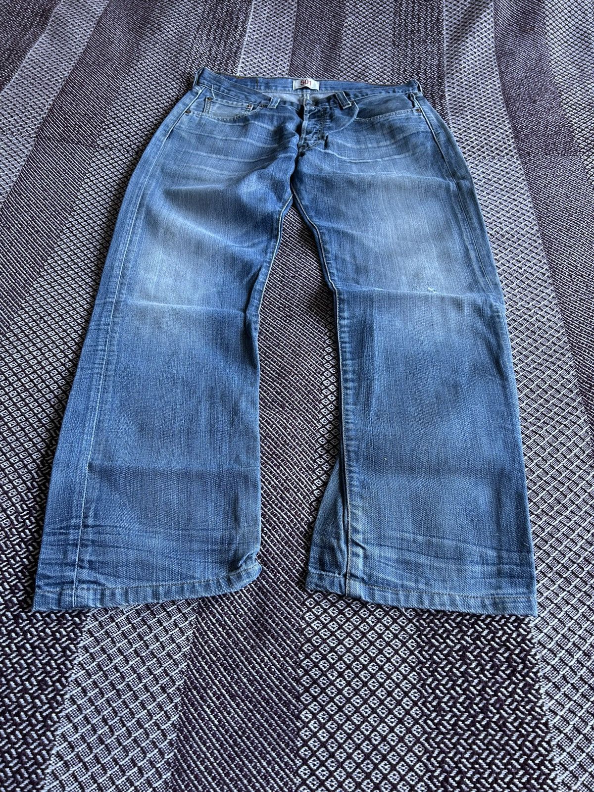 Levi's Vintage Levis 501 Washed Straight Leg Button Fly Jeans 33x32 Size US 33 - 9 Thumbnail