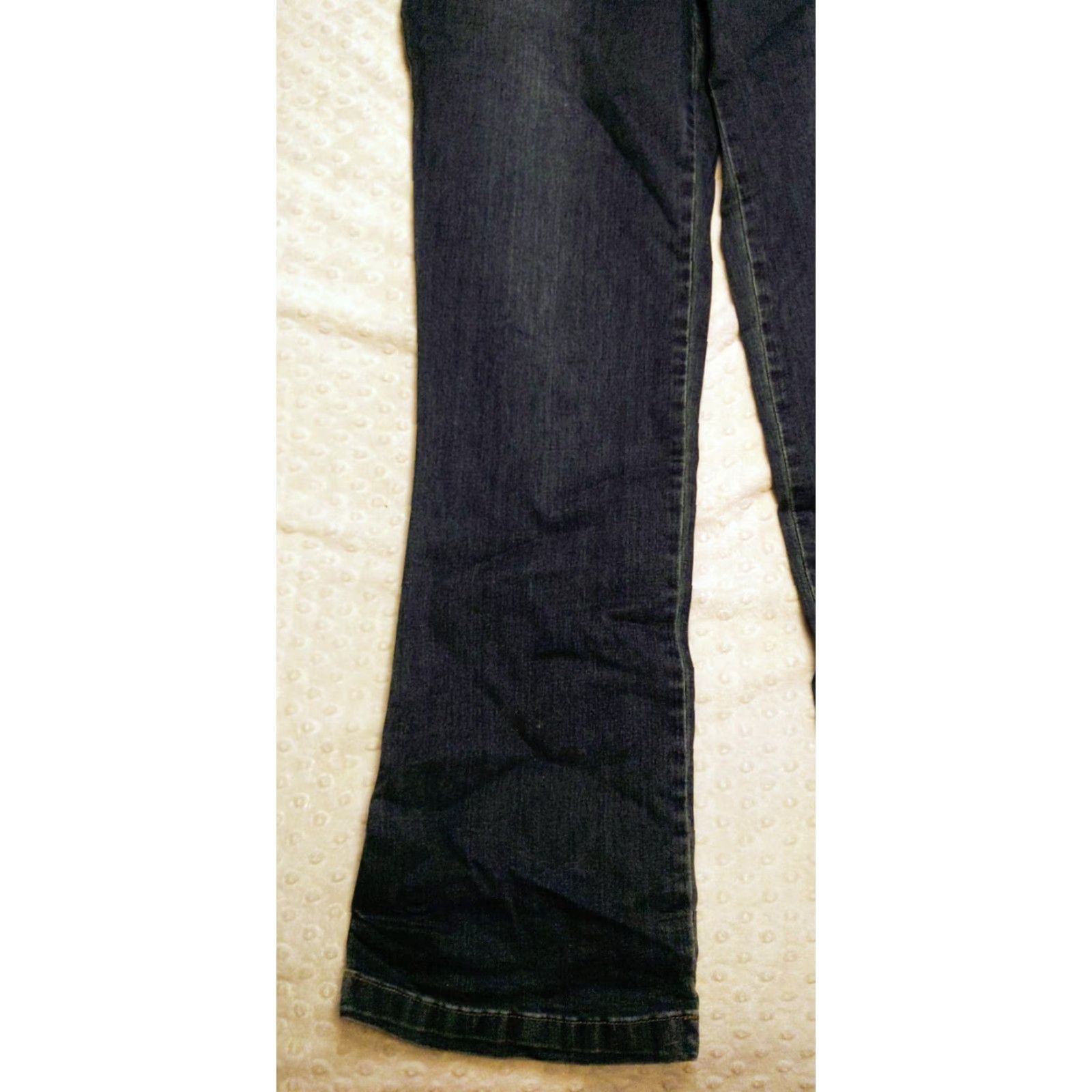 Denime NWT Lucky & Blessed L&B Womens Bootcut Jeans Blue 16 Plus Denim Western 36x32 Slim Rise Mid 5-Pocket Distressed Pockets Stretch Jeans Womens Size 38" / US 16 / IT 52 - 3 Thumbnail