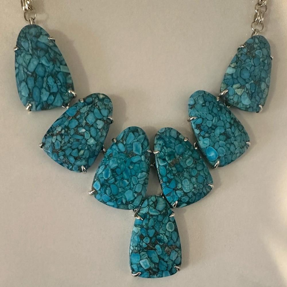 Kendra Scott Kendra Scott Harlow Bronze Veined Turquoise Necklace RARE Size ONE SIZE - 4 Thumbnail