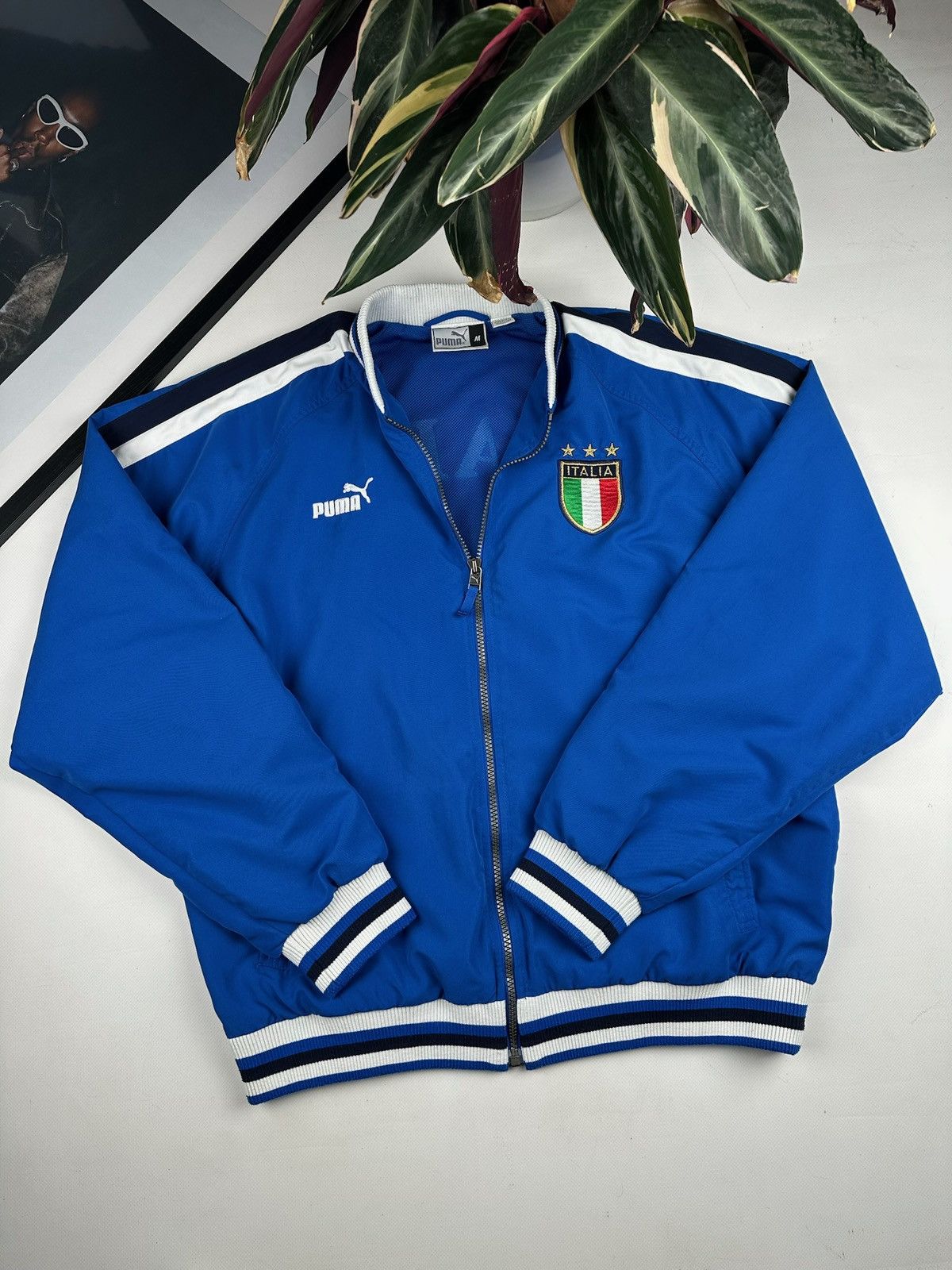 Puma Vintage 2000s Puma Italia FC Soccer zip jacket track top Size US M / EU 48-50 / 2 - 1 Thumbnail
