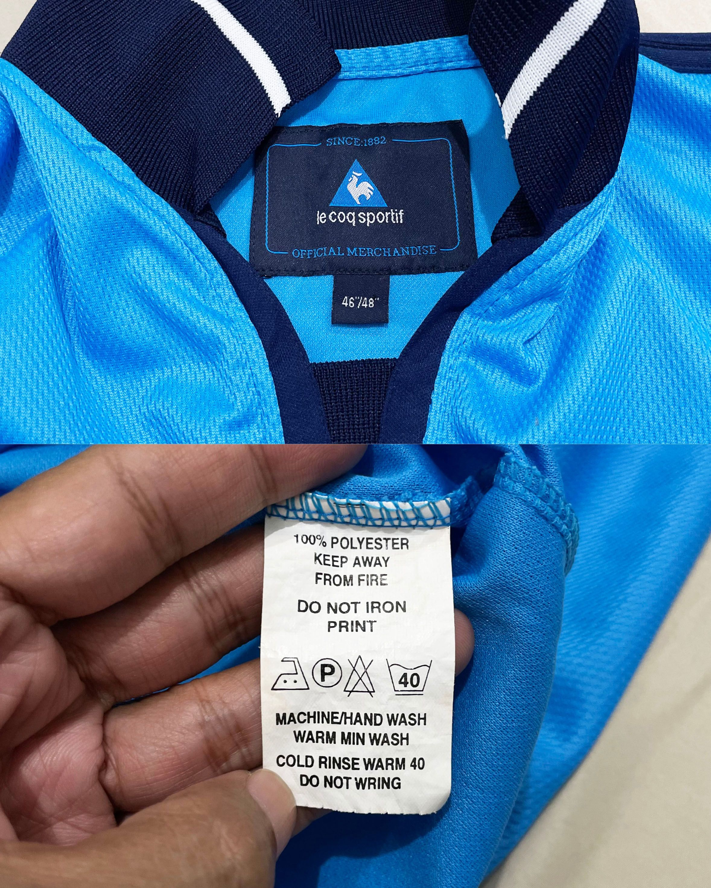 Le Coq Sportif Manchester City Home Kit 2001 2002 2003 Size US XXL / EU 58 / 5 - 7 Thumbnail