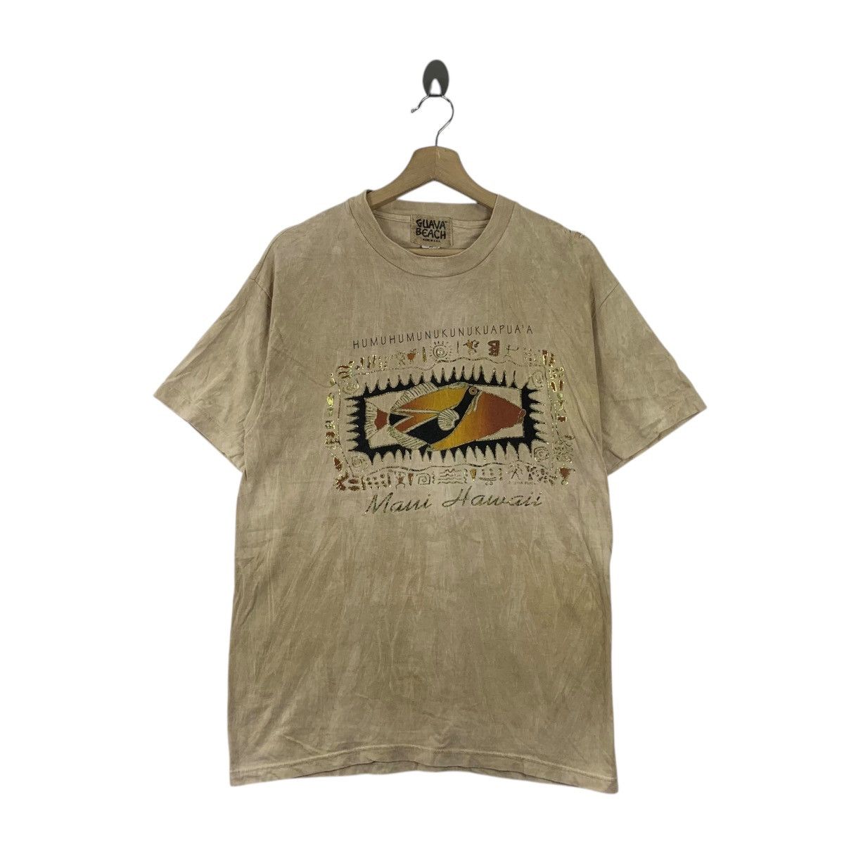 Vintage 90’ GUAVA BEACH HAWAII Humu Trash Tee Shirt Top