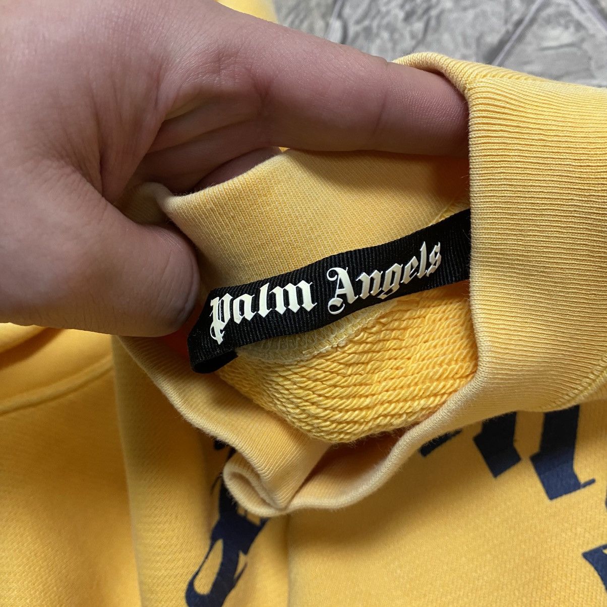 Palm Angels Palm Angels Sweatshirt Big logo Yellow Size US S / EU 44-46 / 1 - 6 Thumbnail