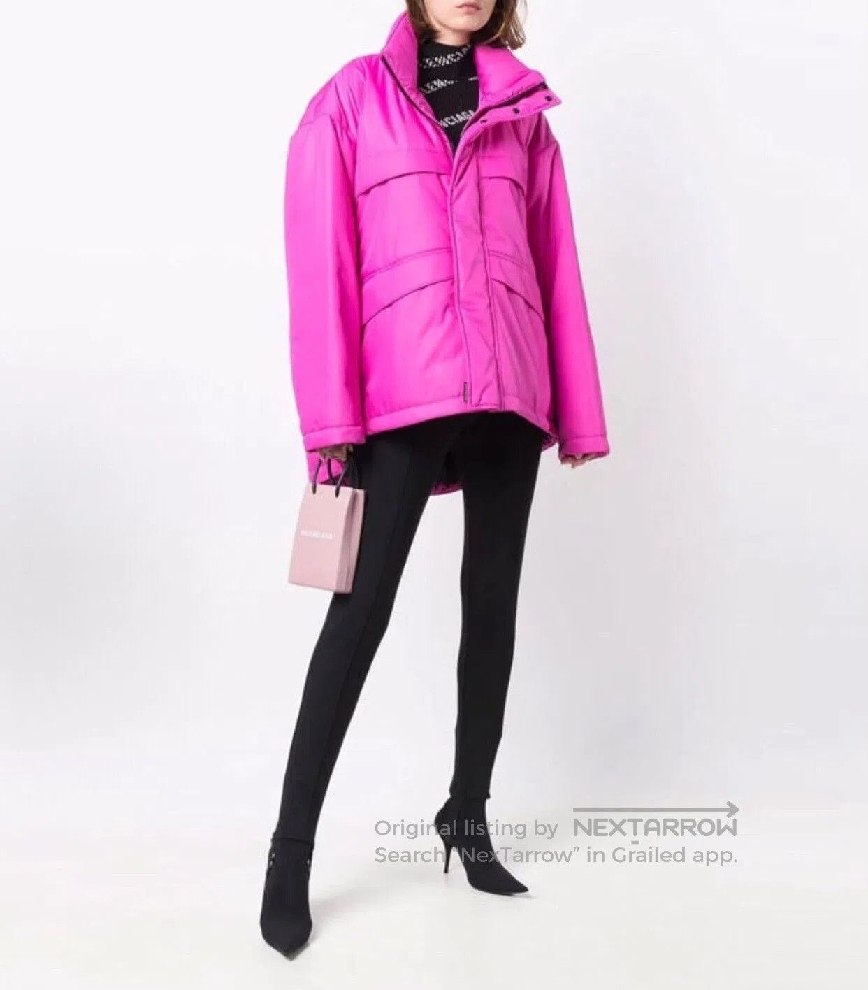 Balenciaga Balenciaga Pink Multi-Pocket Women's Coat. Size XS / US 0-2 / IT 36-38 - 2 Thumbnail