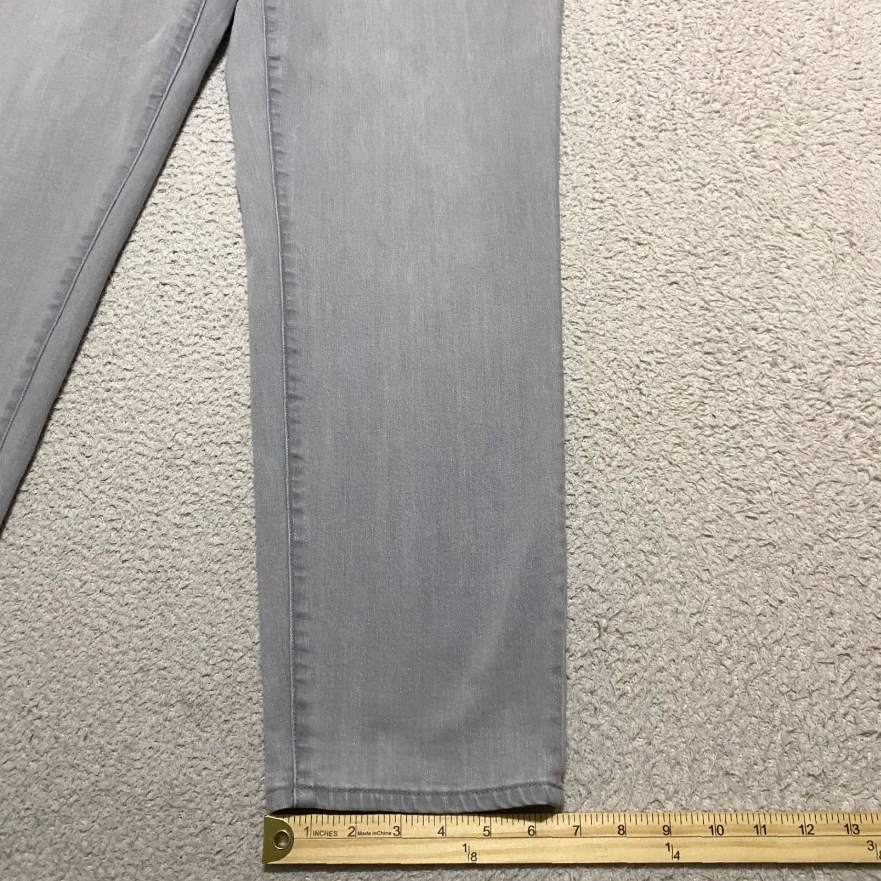 Talbots Talbots Jeans 12 Gray Medium Wash Straight 5-Pocket Denim Mid Rise Womens Jeans Size 34" / US 12 / IT 48 - 5 Thumbnail