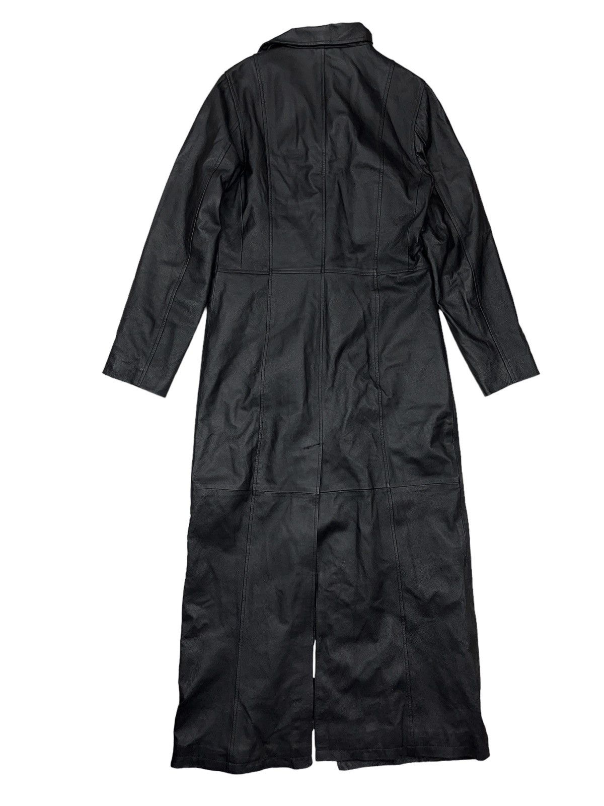 Genuine Leather Vintage Leather Long Coat Jacket Matrix Style Gothic Size S / US 4 / IT 40 - 7 Thumbnail