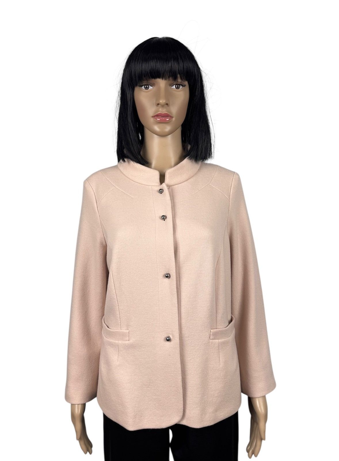 Other Marc Cain Peach Wool-Cashmere Pea Coat size 5 Size L / US 10 / IT 46 - 1 Thumbnail