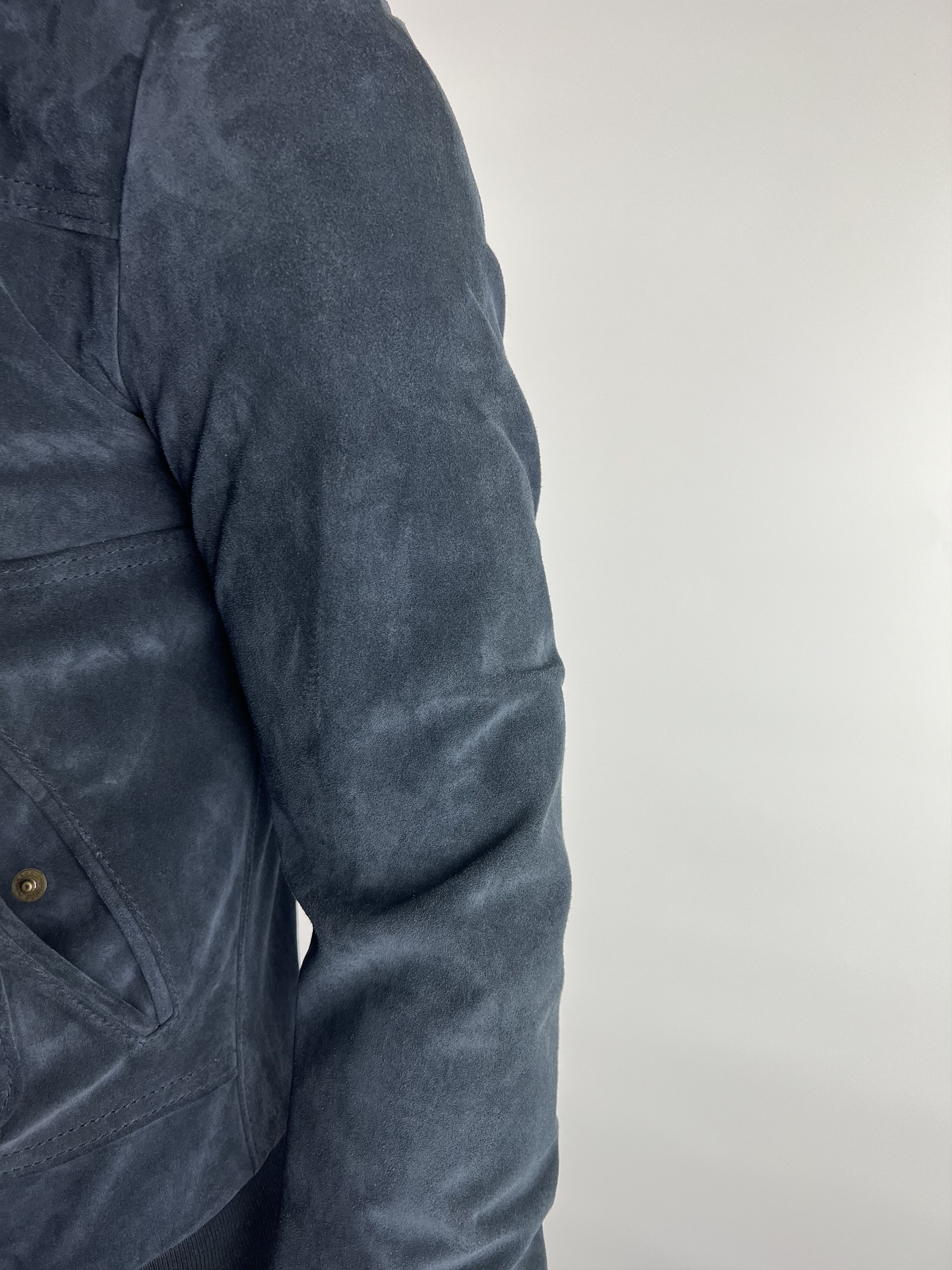 Dolce & Gabbana Dolce Gabbana Men’s Suede Jacket Calfskin Blue Size IT46(S) Size US S / EU 44-46 / 1 - 5 Thumbnail