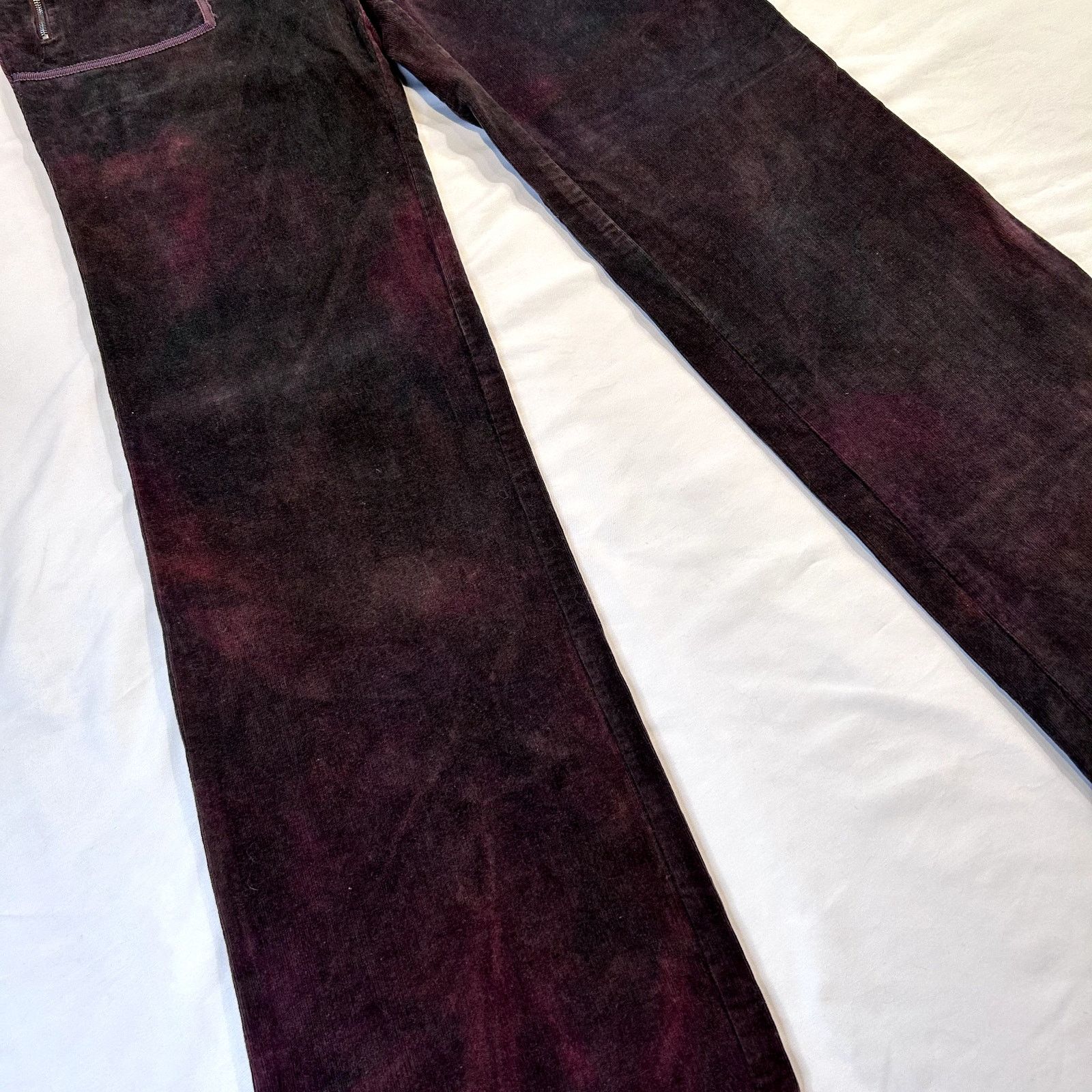 Free People Vintage Y2K Fray Purple Acid Wash Low Waisted Pants Size 2 Size 26" / US 2 / IT 38 - 5 Thumbnail