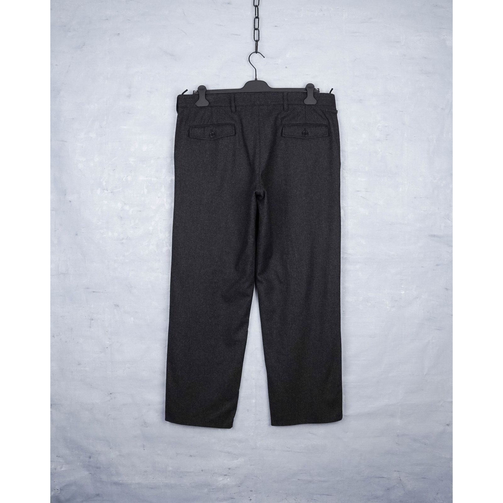 Prada Prada charcoal gray wool blend textured trousers pants Size US 40 / EU 56 - 3 Thumbnail